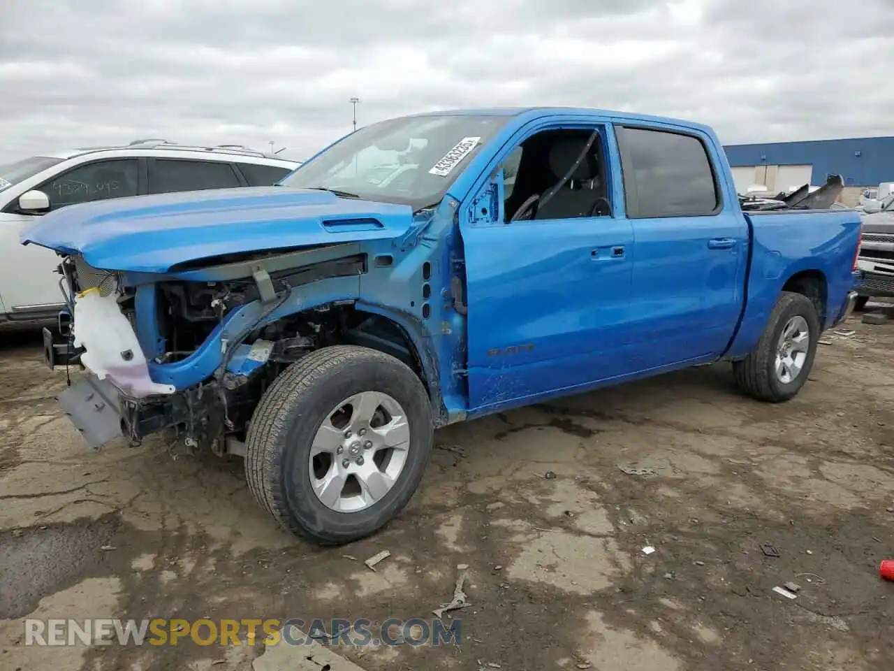 1 Photograph of a damaged car 1C6RRFFG3MN645360 RAM 1500 2021