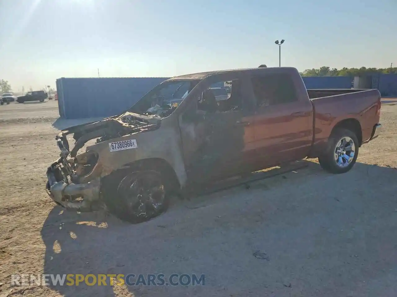 1 Photograph of a damaged car 1C6RRFFG5MN698190 RAM 1500 2021