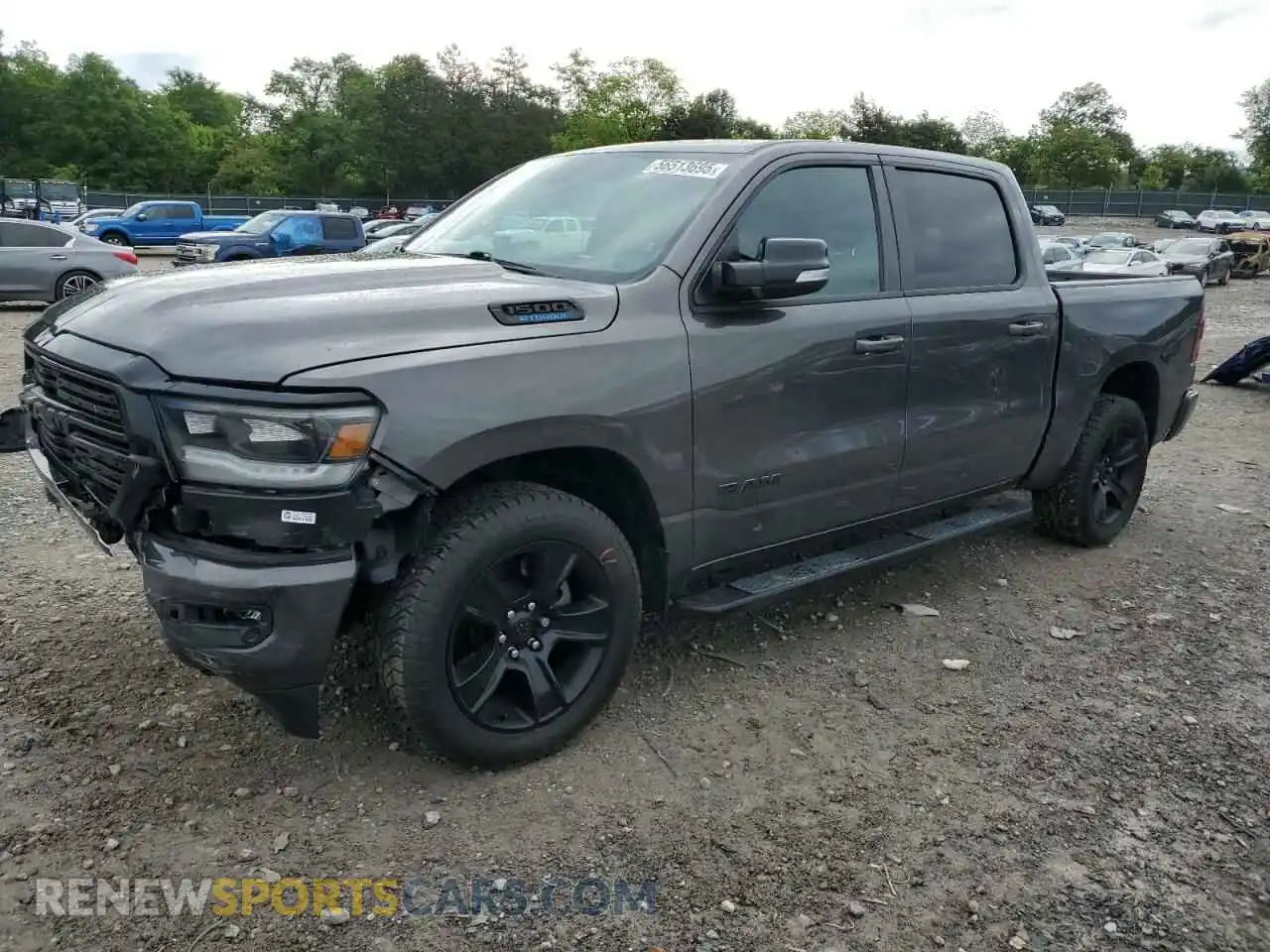1 Photograph of a damaged car 1C6RRFFG7MN619330 RAM 1500 2021