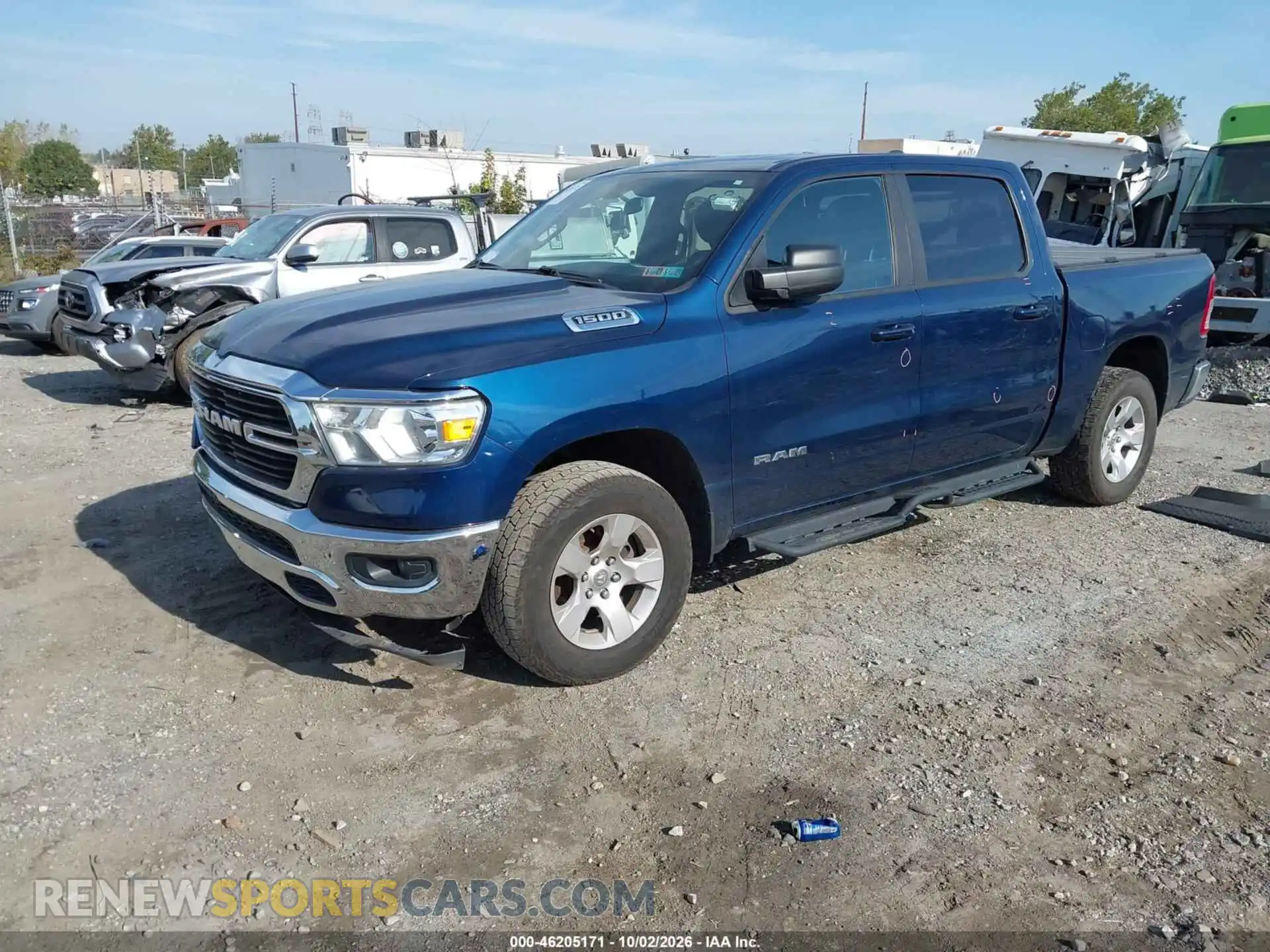 2 Photograph of a damaged car 1C6RRFFG8MN534738 RAM 1500 2021