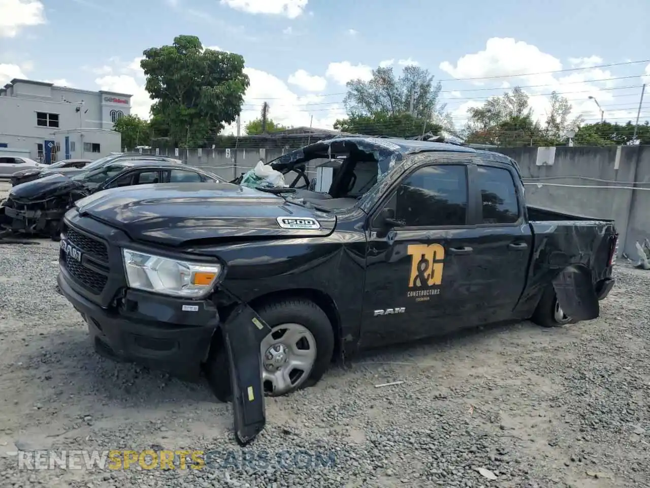1 Photograph of a damaged car 1C6SRECG5MN661379 RAM 1500 2021