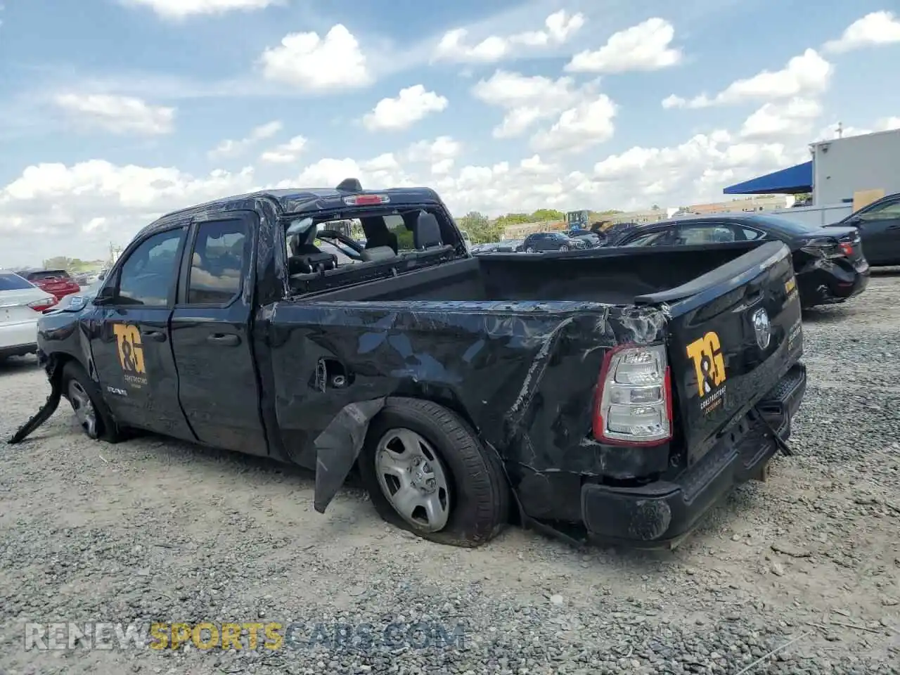 2 Photograph of a damaged car 1C6SRECG5MN661379 RAM 1500 2021