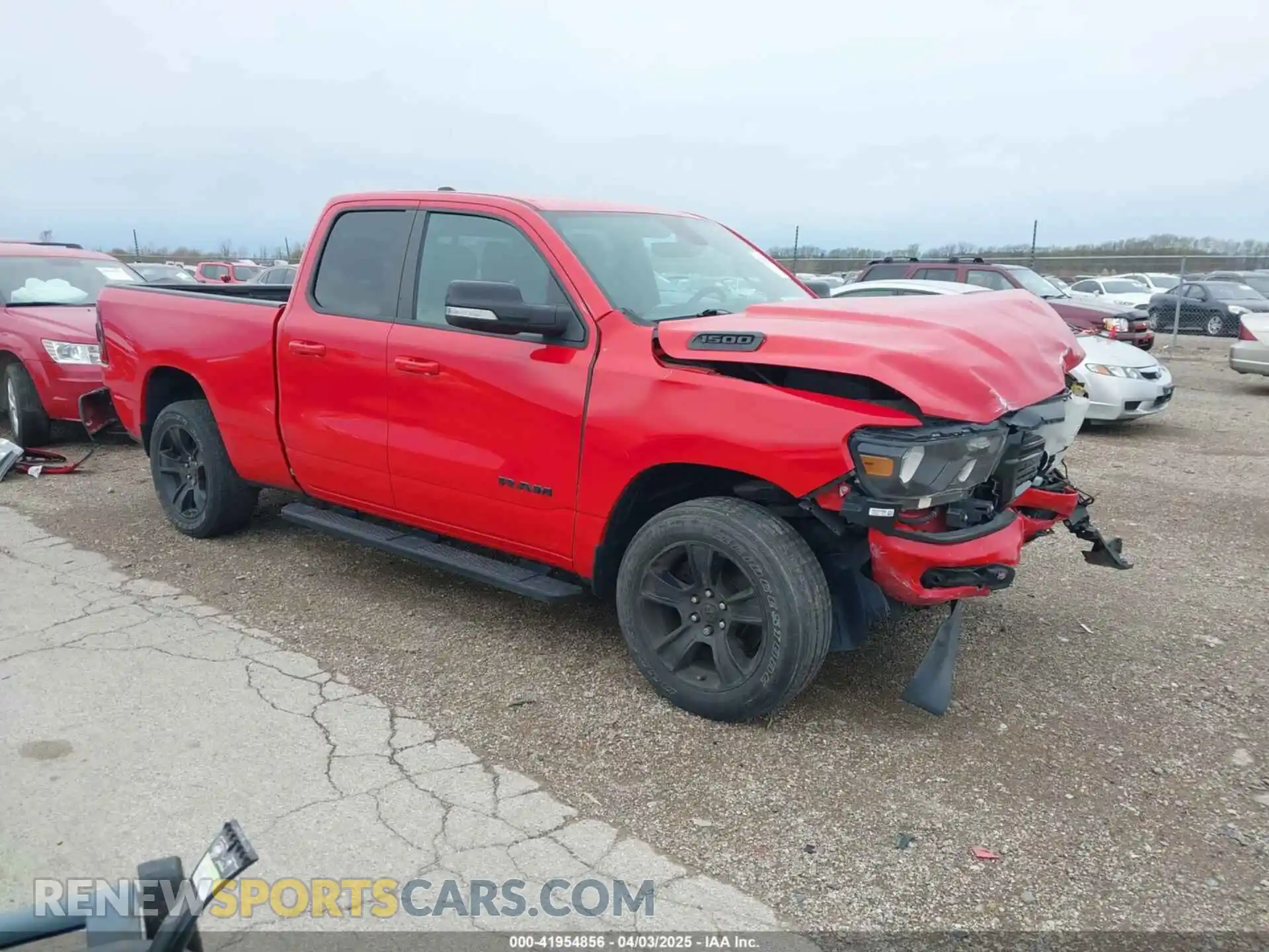 1 Photograph of a damaged car 1C6SRFBT0MN540666 RAM 1500 2021