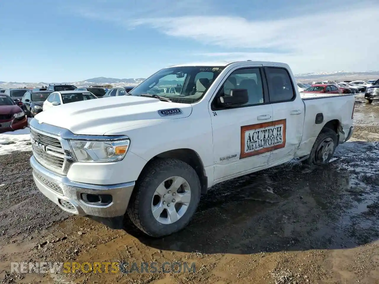 1 Photograph of a damaged car 1C6SRFBT0MN803951 RAM 1500 2021