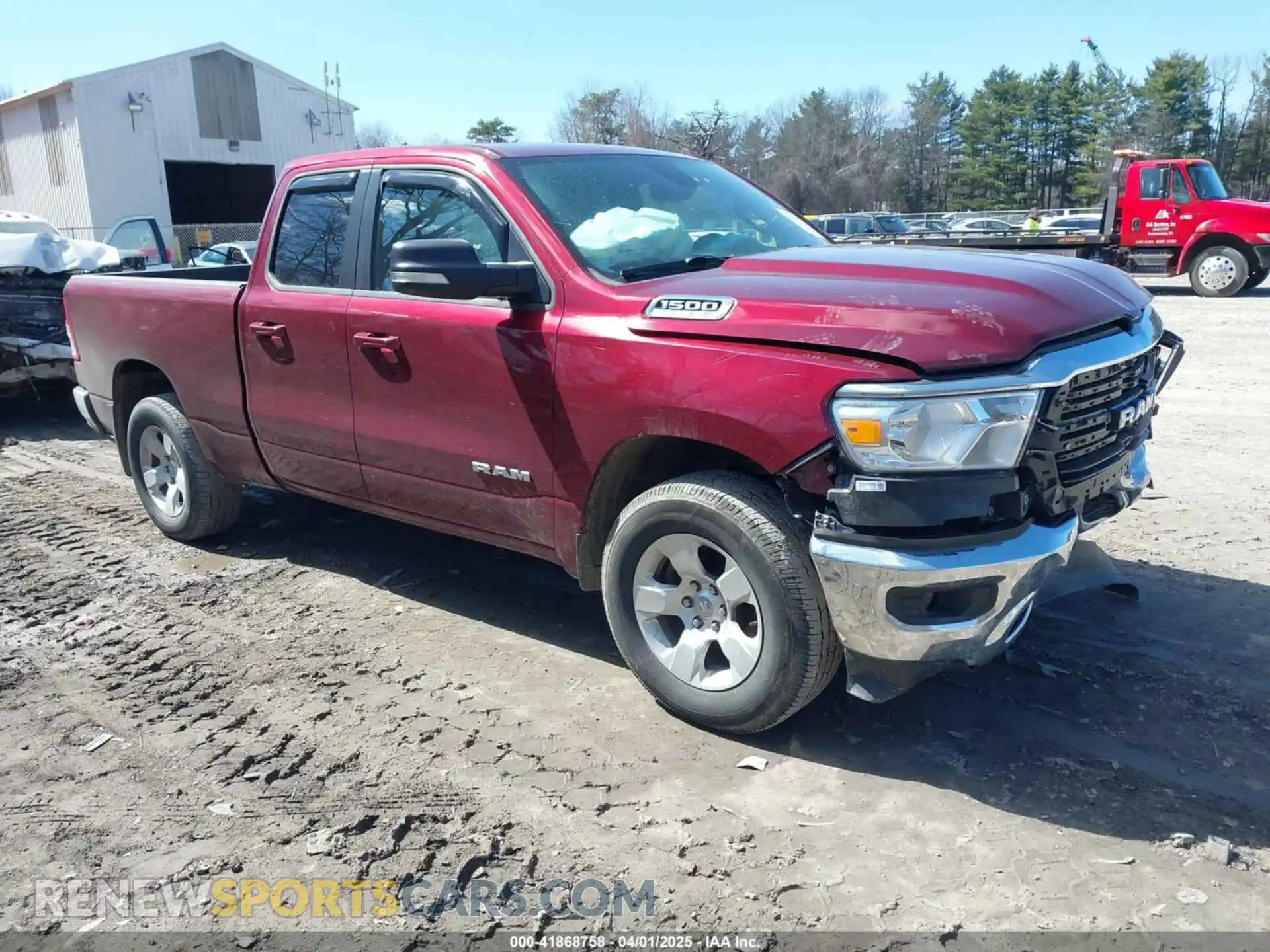 1 Photograph of a damaged car 1C6SRFBT1MN528817 RAM 1500 2021