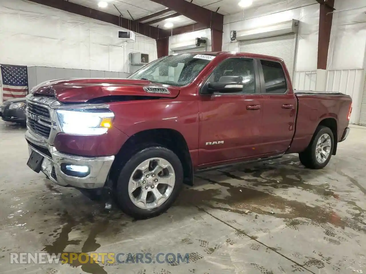 1 Photograph of a damaged car 1C6SRFBT2MN617506 RAM 1500 2021