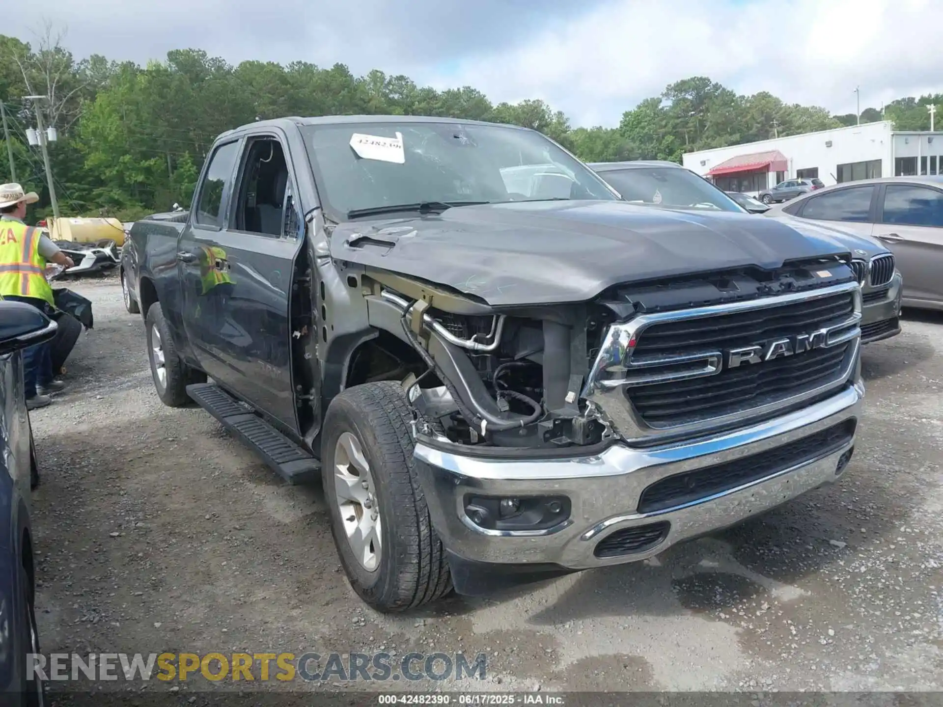 1 Photograph of a damaged car 1C6SRFBT3MN760917 RAM 1500 2021