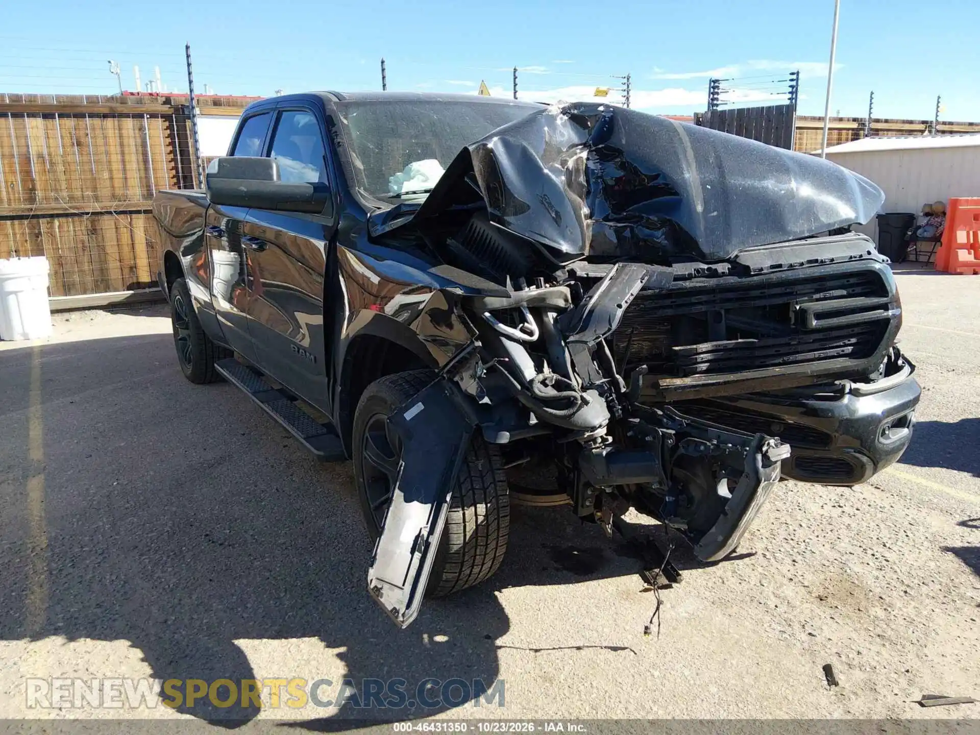 1 Photograph of a damaged car 1C6SRFBT3MN761341 RAM 1500 2021