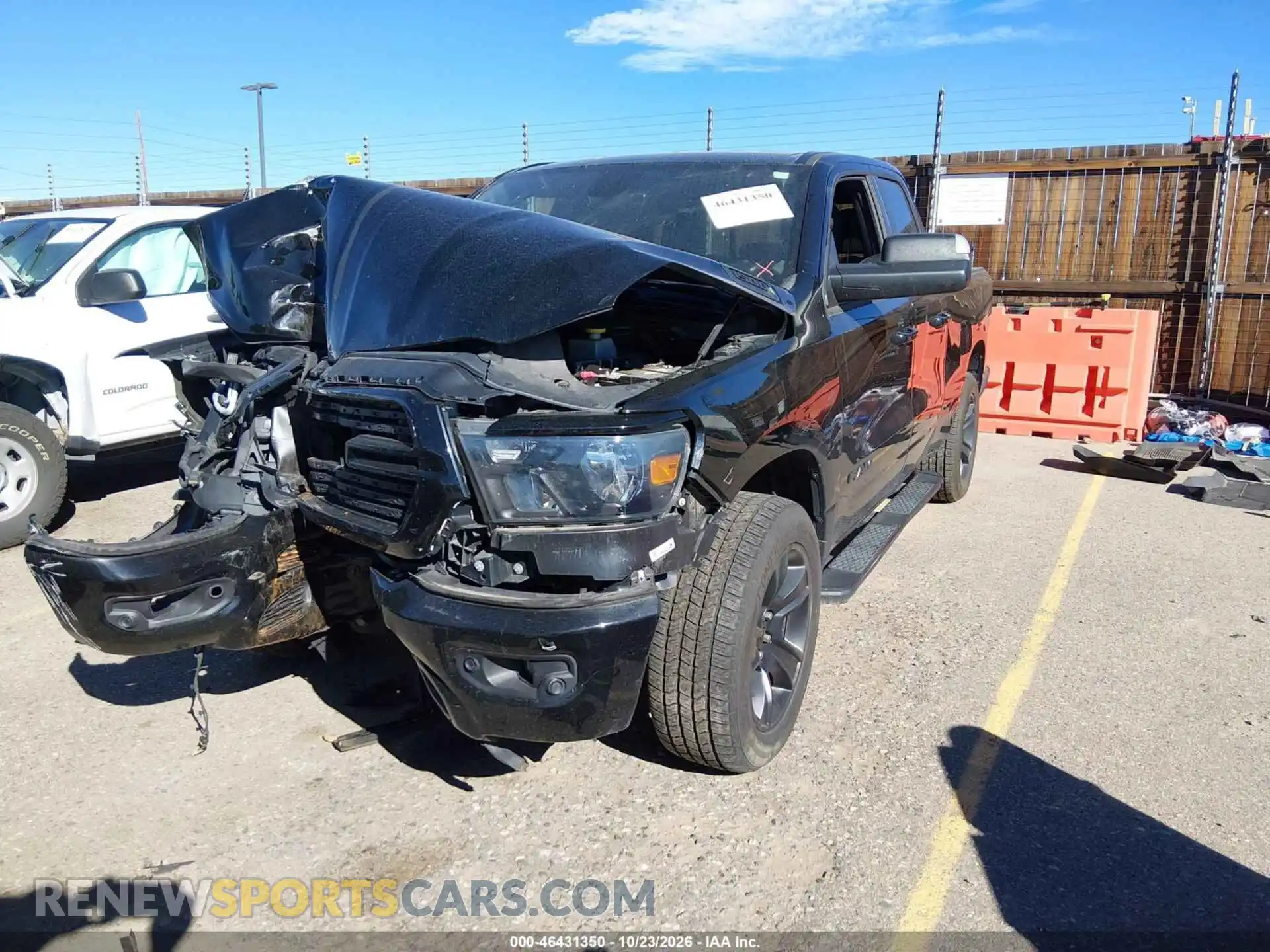2 Photograph of a damaged car 1C6SRFBT3MN761341 RAM 1500 2021
