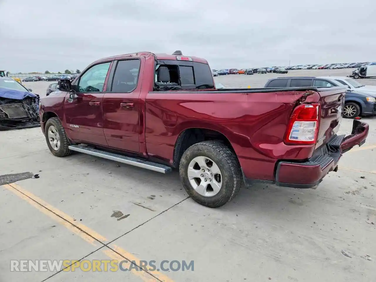 2 Photograph of a damaged car 1C6SRFBT4MN612937 RAM 1500 2021