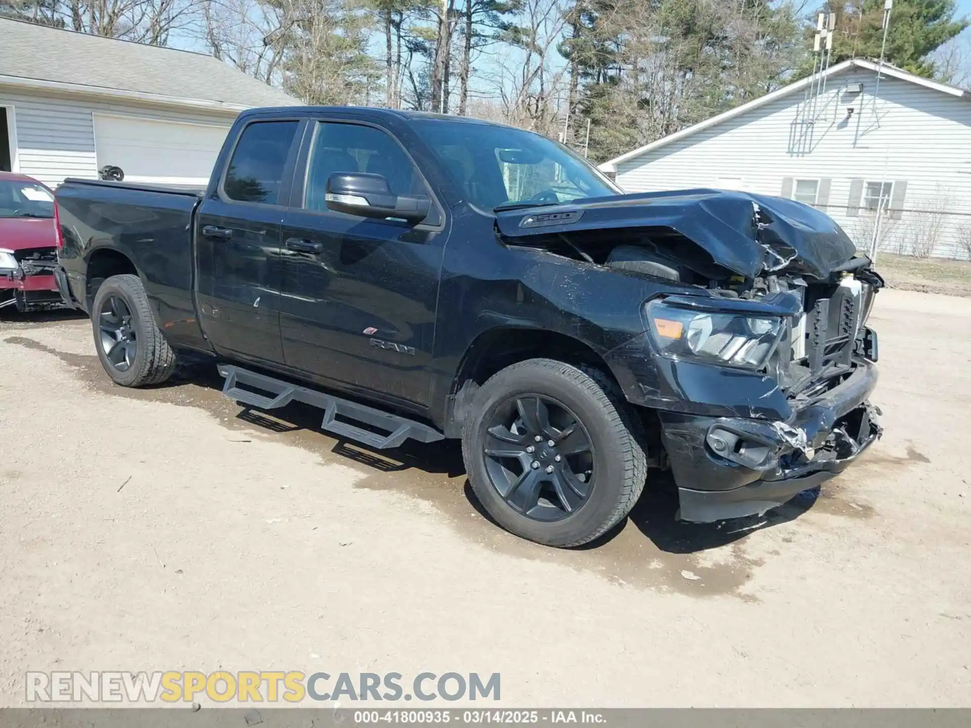 1 Photograph of a damaged car 1C6SRFBT4MN814080 RAM 1500 2021