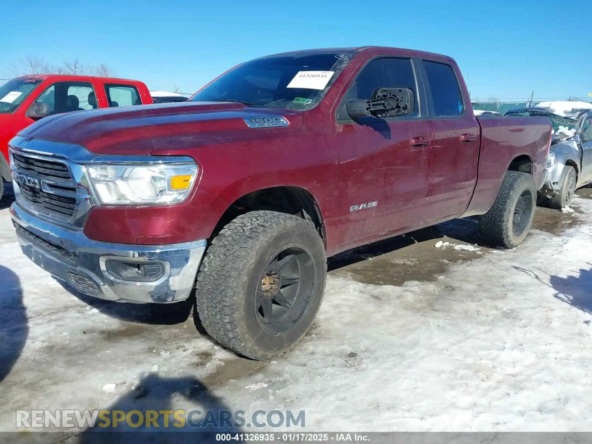 2 Photograph of a damaged car 1C6SRFBT5MN760207 RAM 1500 2021