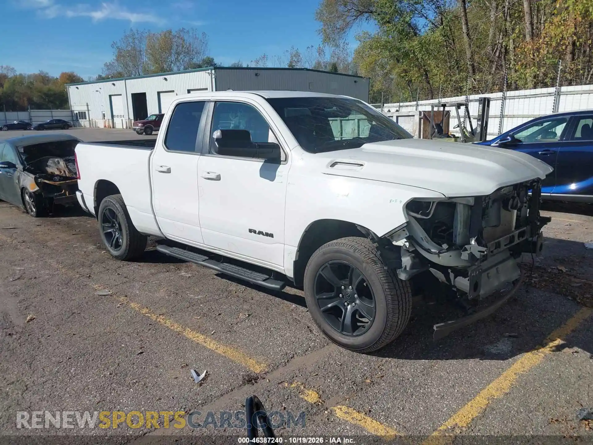 1 Photograph of a damaged car 1C6SRFBT5MN831518 RAM 1500 2021