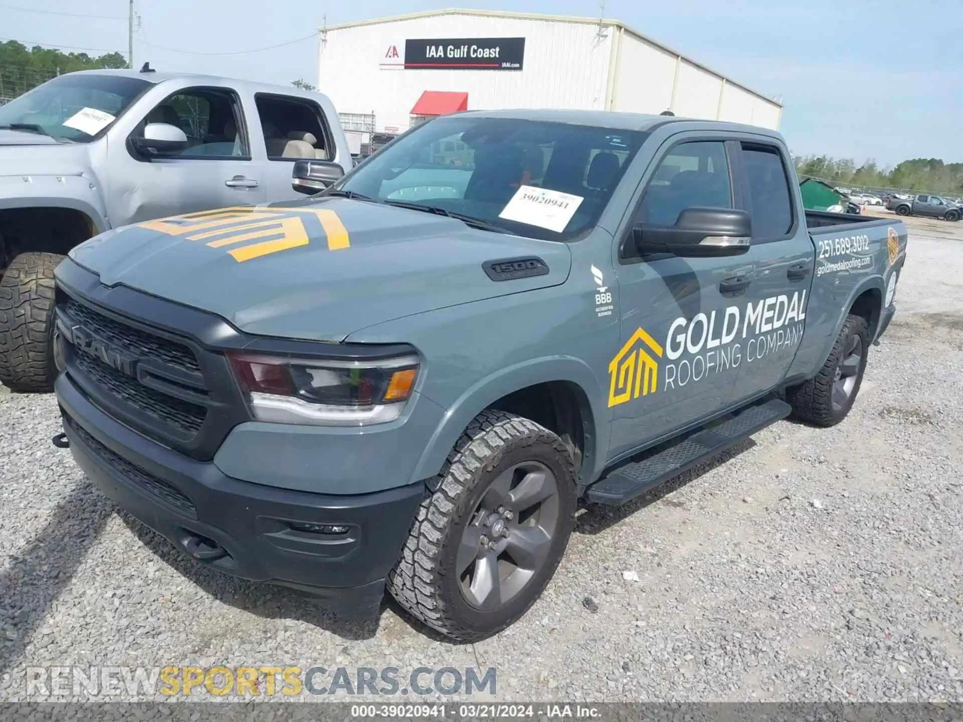 2 Photograph of a damaged car 1C6SRFBT6MN561862 RAM 1500 2021