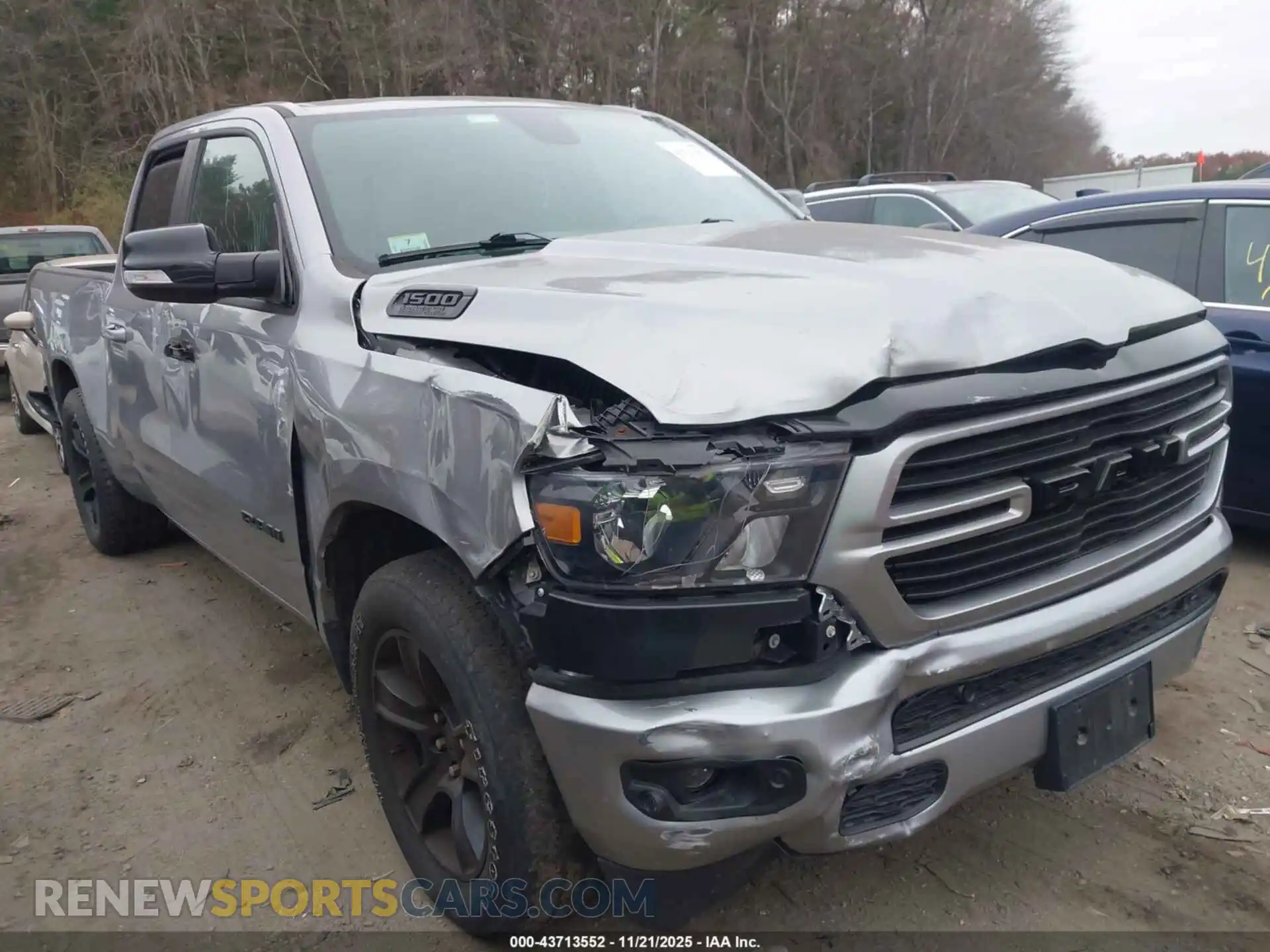 1 Photograph of a damaged car 1C6SRFBT7MN548263 RAM 1500 2021