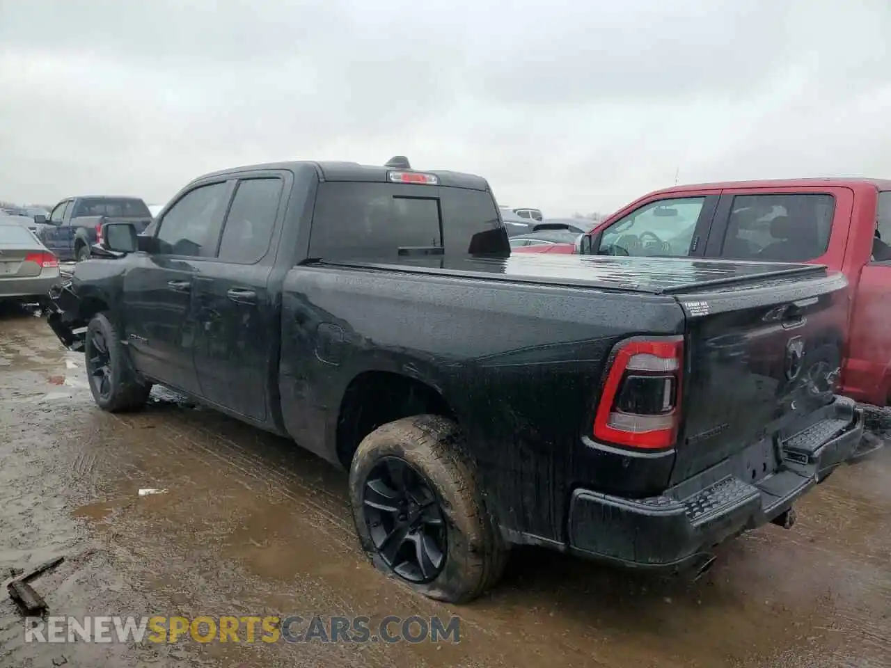 2 Photograph of a damaged car 1C6SRFBT7MN729234 RAM 1500 2021