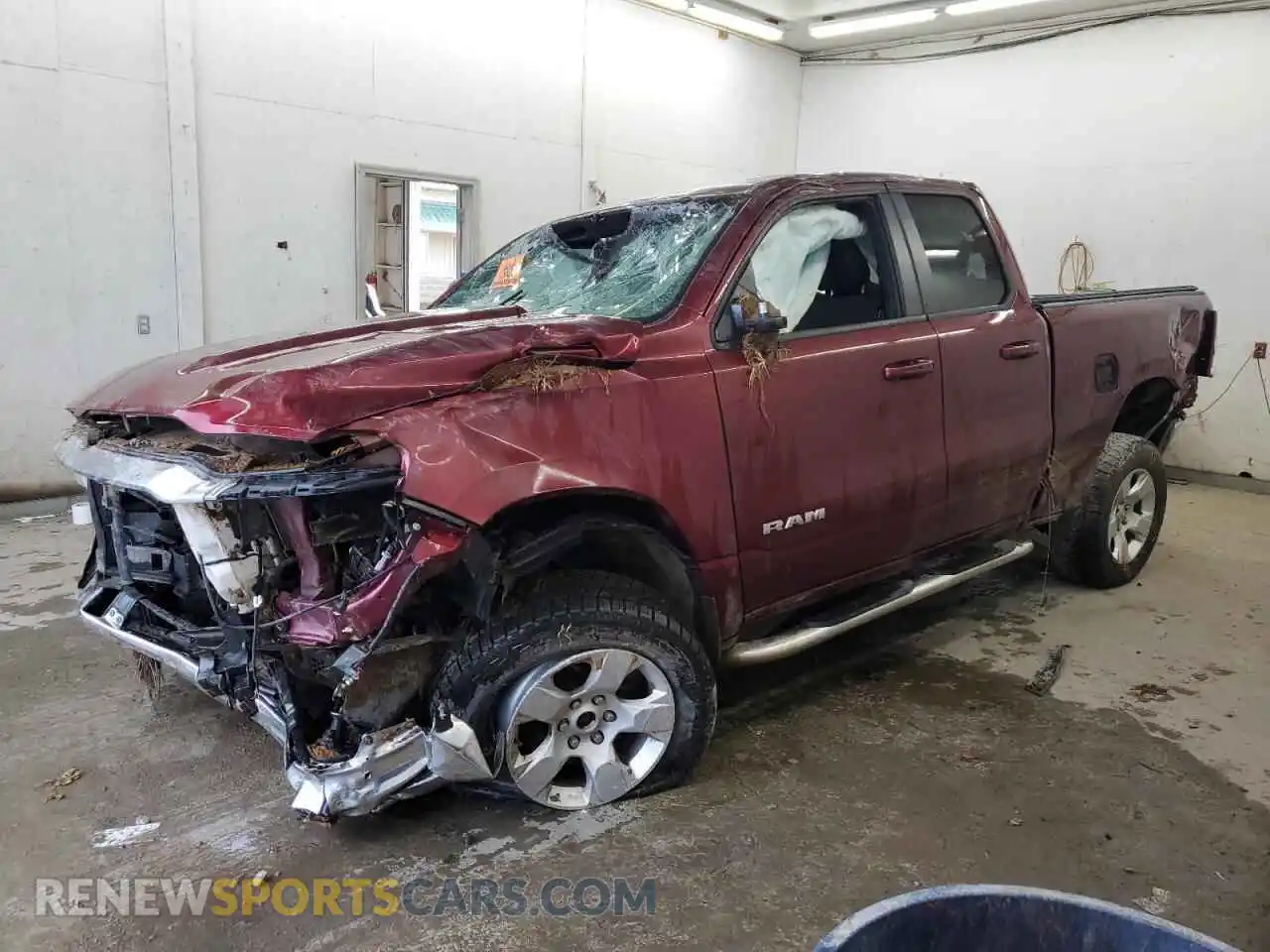 1 Photograph of a damaged car 1C6SRFBT7MN804871 RAM 1500 2021