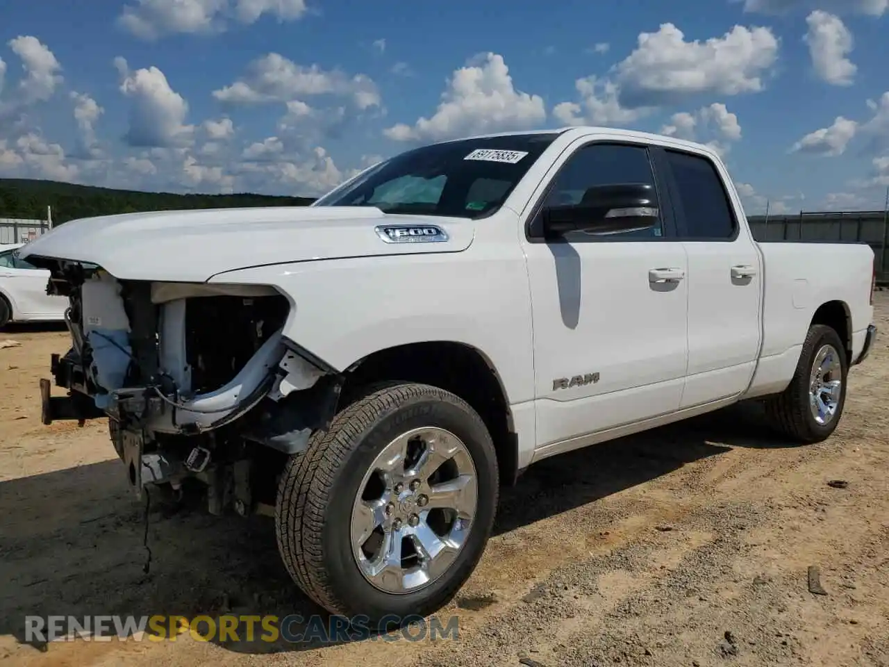 1 Photograph of a damaged car 1C6SRFBT8MN792214 RAM 1500 2021
