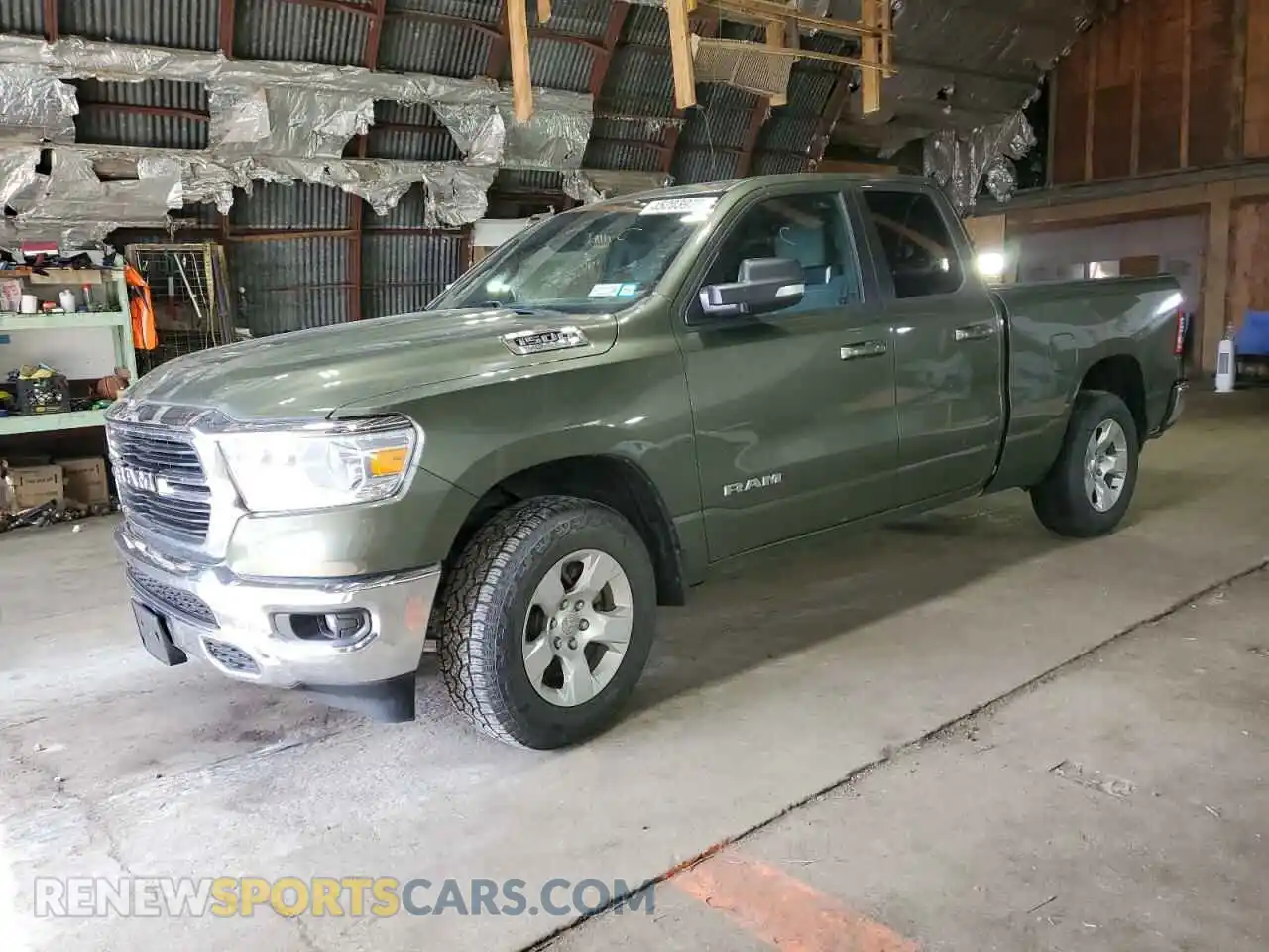 1 Photograph of a damaged car 1C6SRFBT9MN696110 RAM 1500 2021