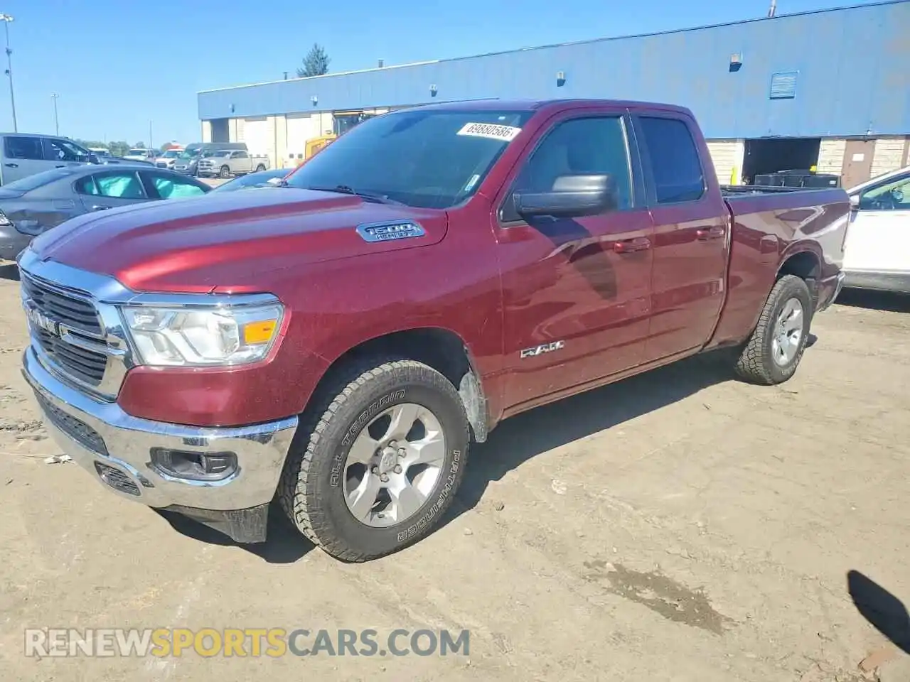 1 Photograph of a damaged car 1C6SRFBTXMN598767 RAM 1500 2021