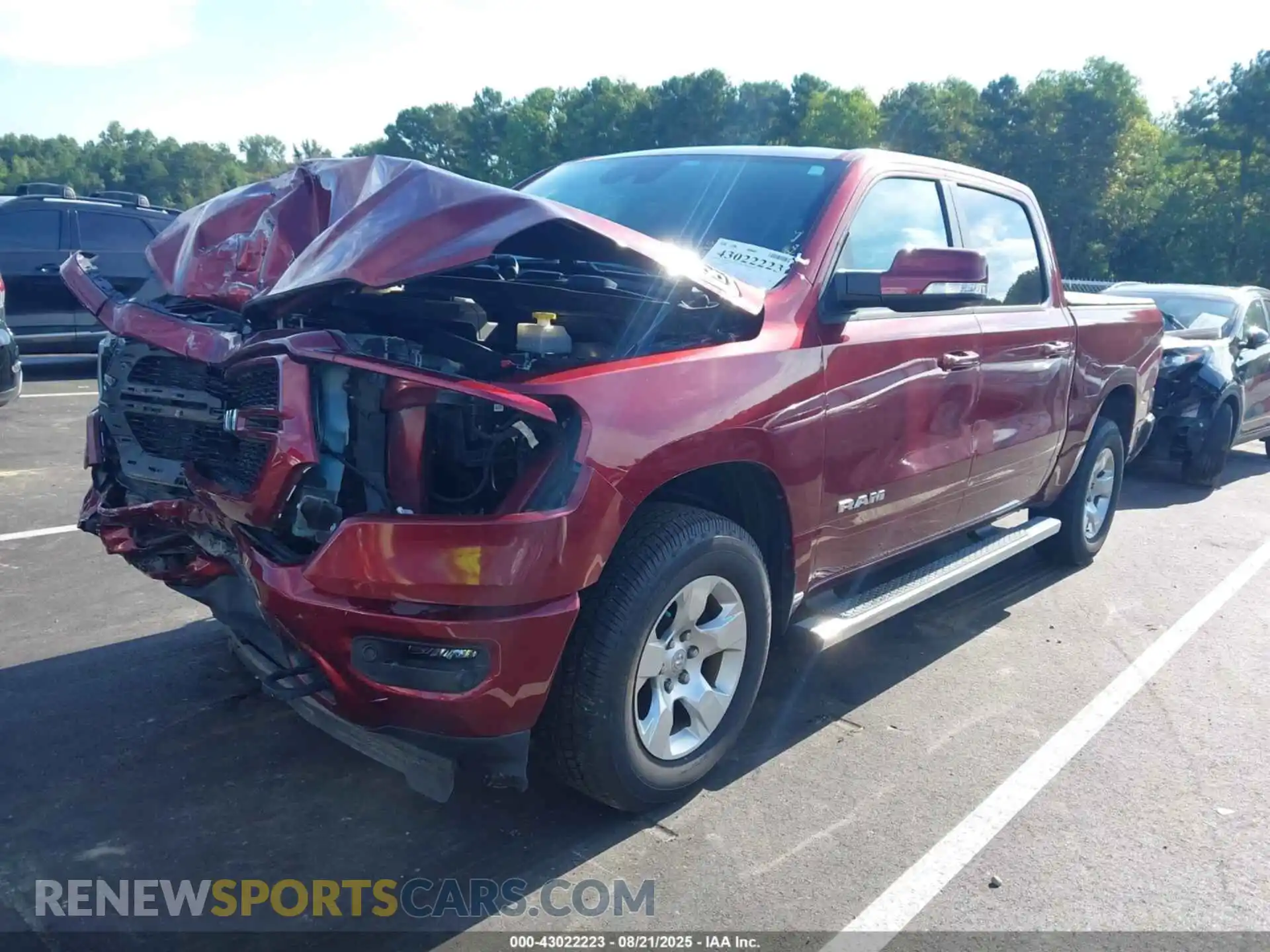 2 fotografías del automóvil dañado 1C6SRFFM3MN613371 RAM 1500 2021