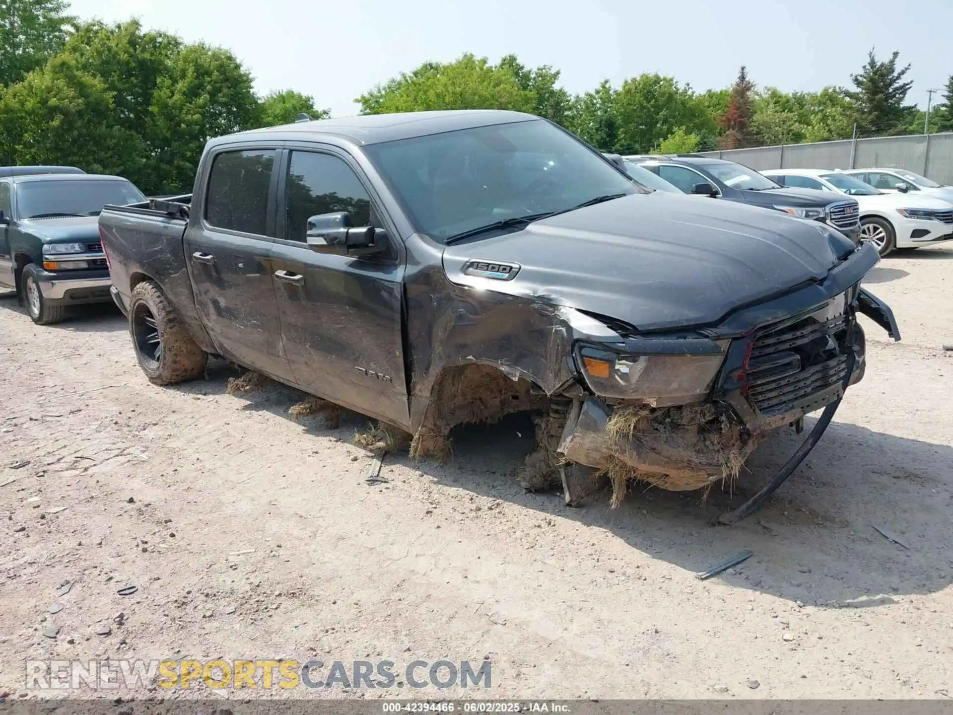 1 Photograph of a damaged car 1C6SRFFT1MN554666 RAM 1500 2021
