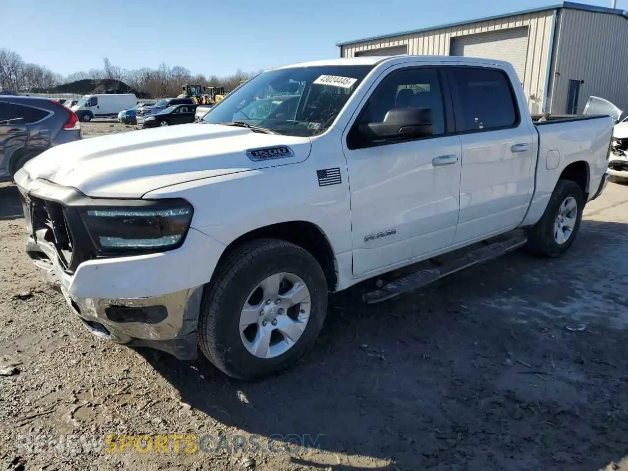 1 Photograph of a damaged car 1C6SRFFT1MN564601 RAM 1500 2021