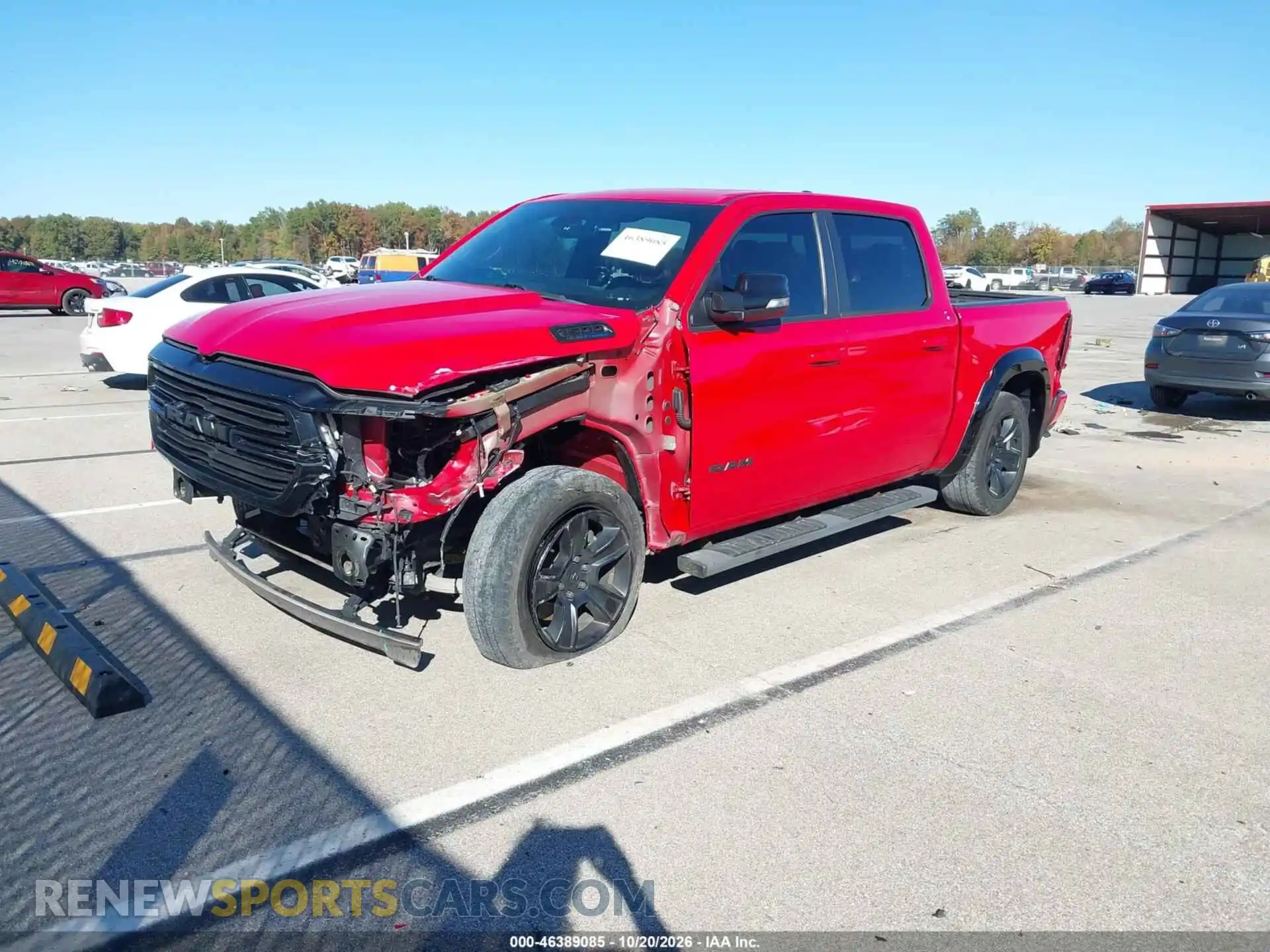 2 fotografías del automóvil dañado 1C6SRFFT1MN590776 RAM 1500 2021