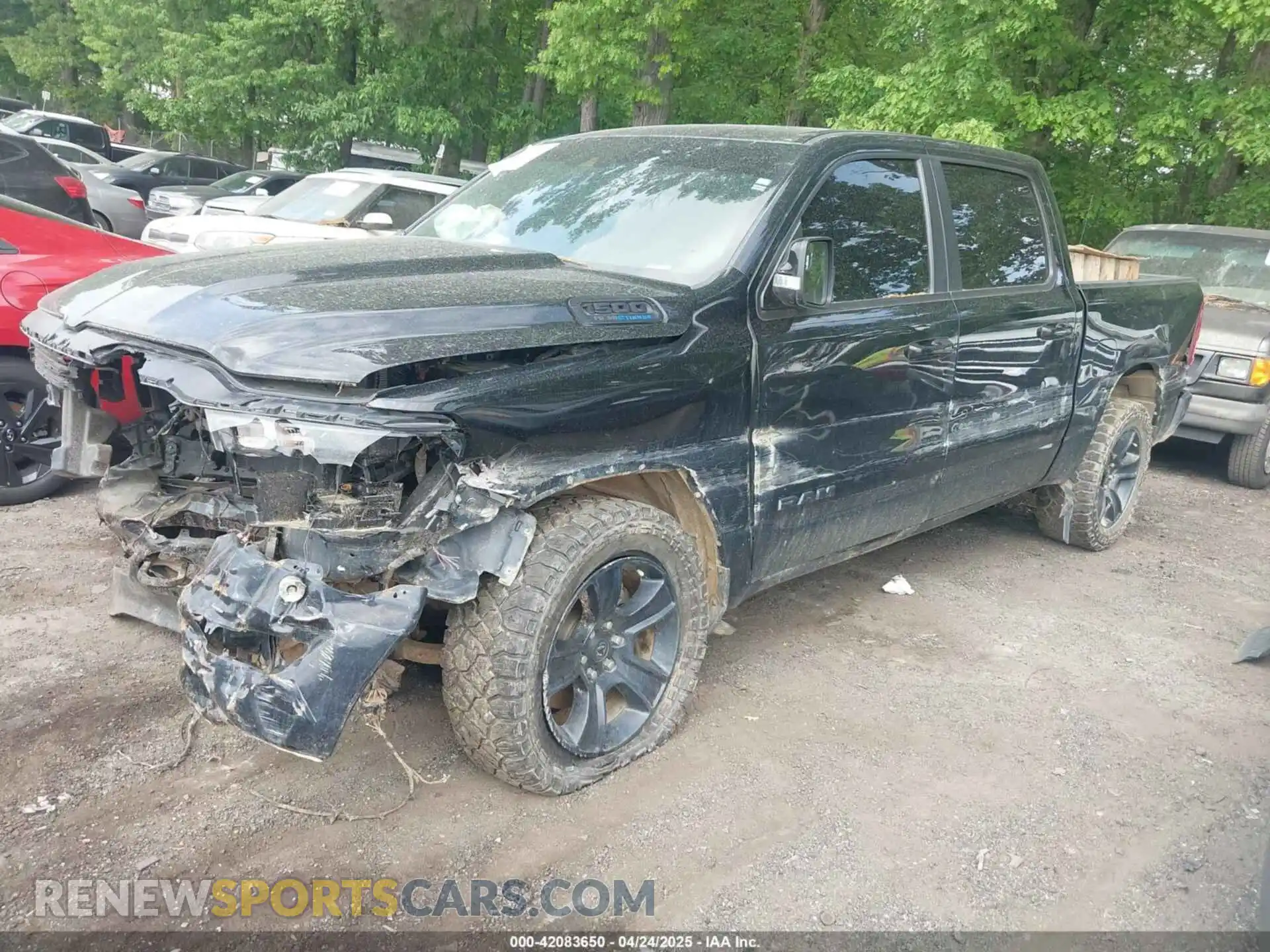 2 Photograph of a damaged car 1C6SRFFT2MN678090 RAM 1500 2021