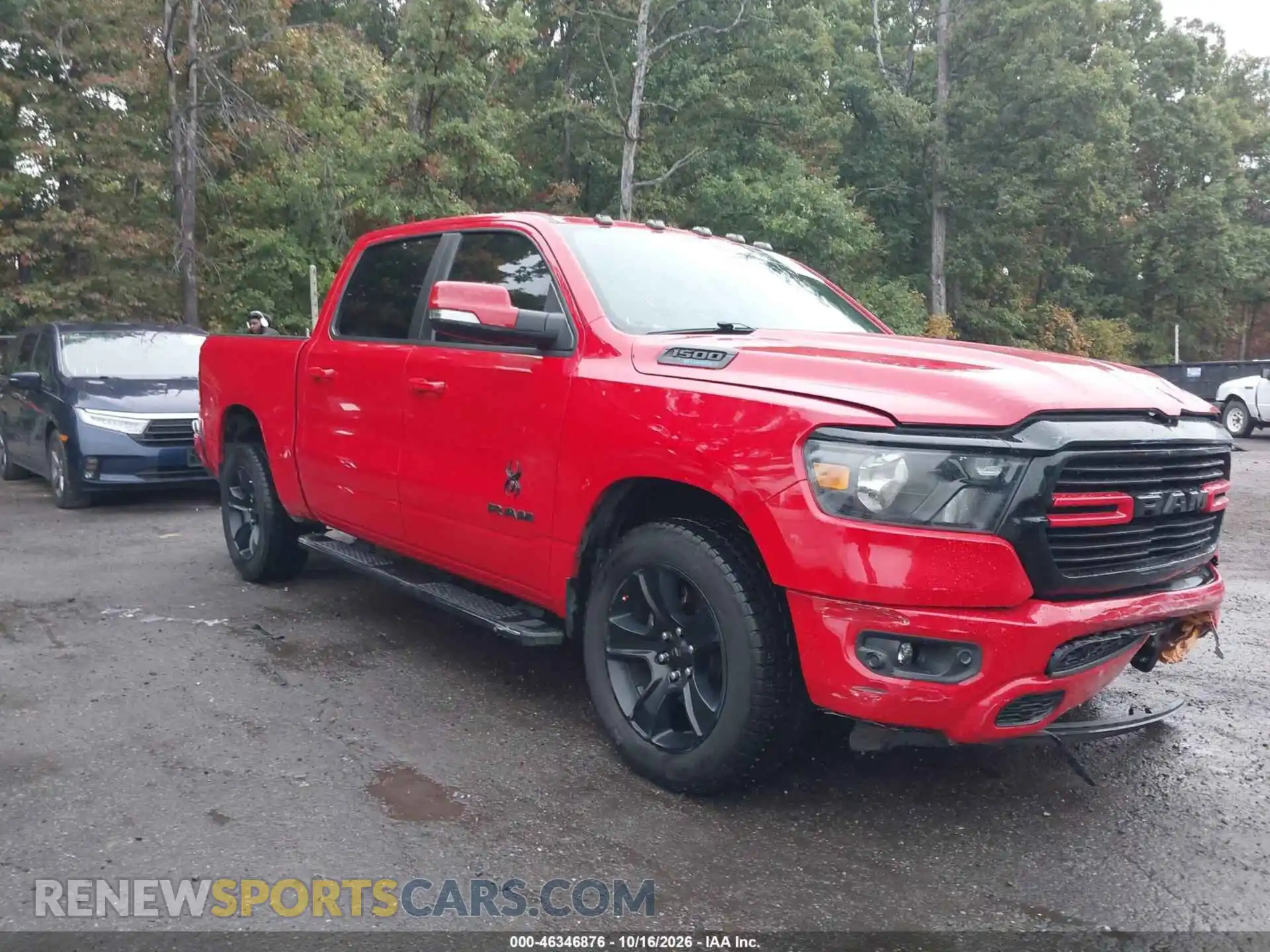 1 Photograph of a damaged car 1C6SRFFT2MN680521 RAM 1500 2021