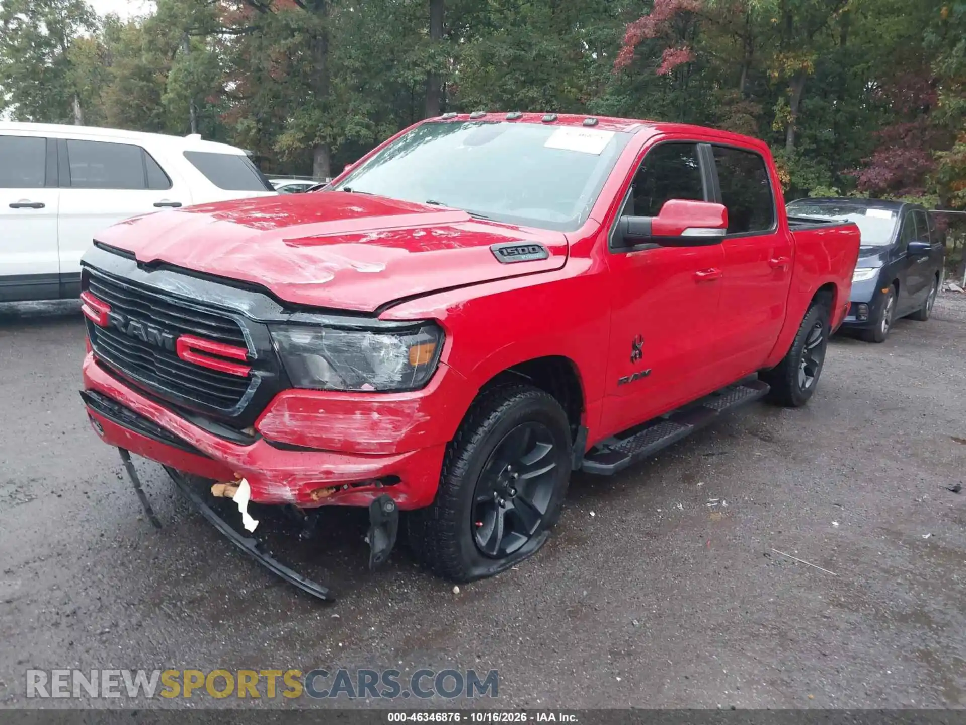 2 Photograph of a damaged car 1C6SRFFT2MN680521 RAM 1500 2021