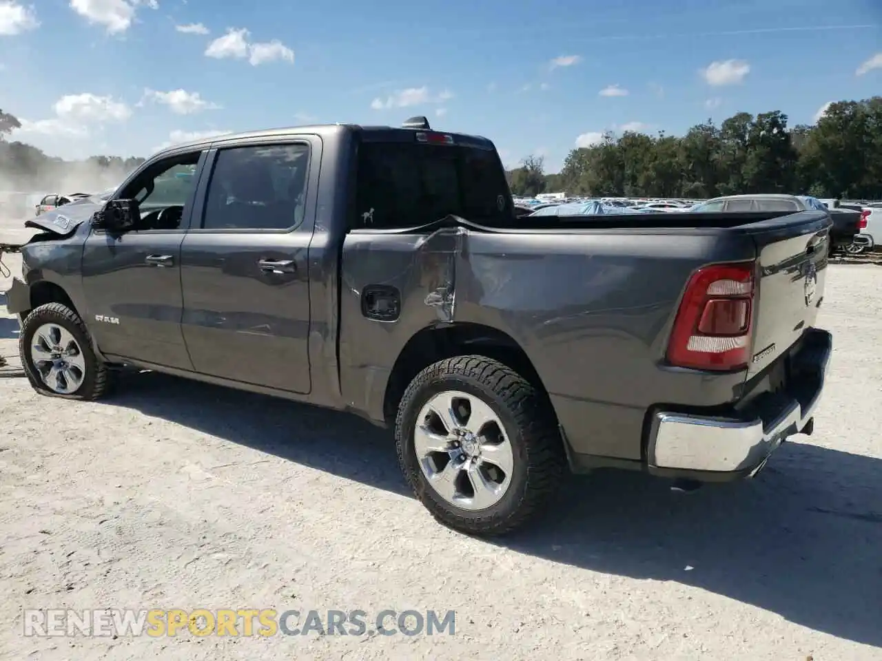 2 Photograph of a damaged car 1C6SRFFT5MN569414 RAM 1500 2021