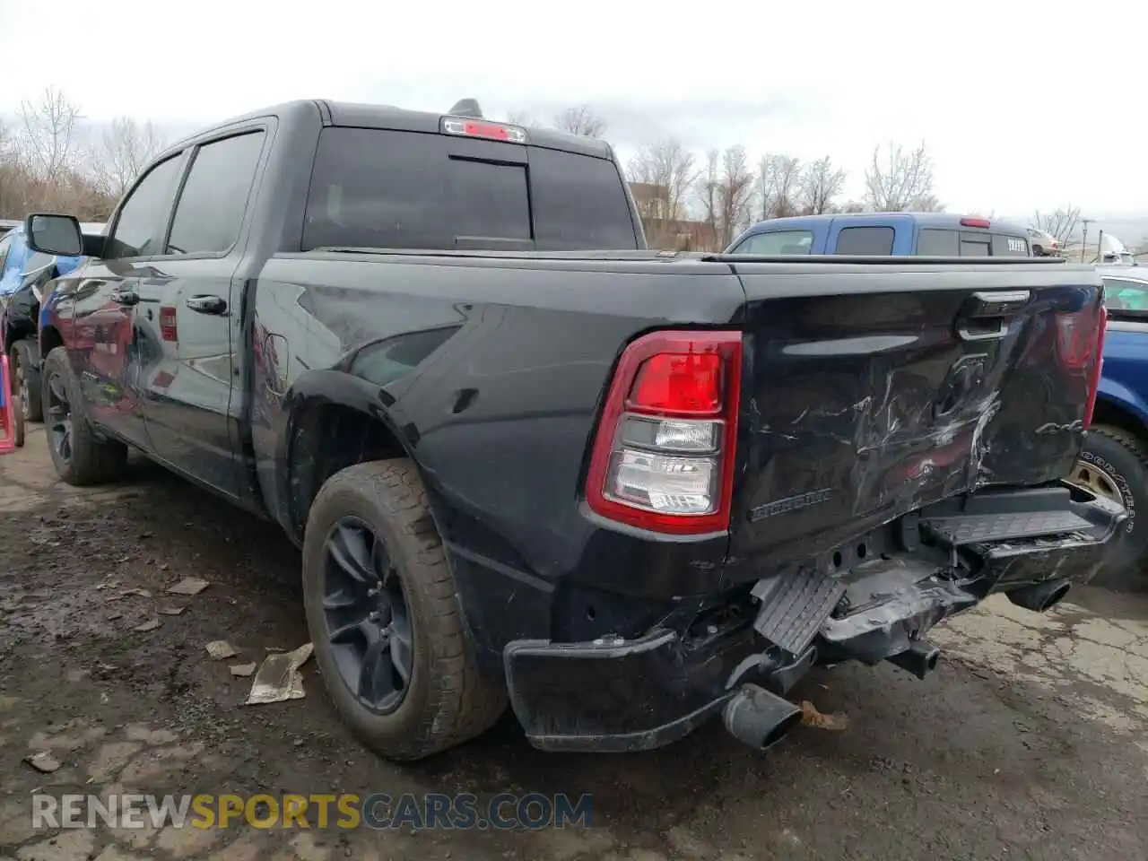 2 Photograph of a damaged car 1C6SRFFT5MN680464 RAM 1500 2021