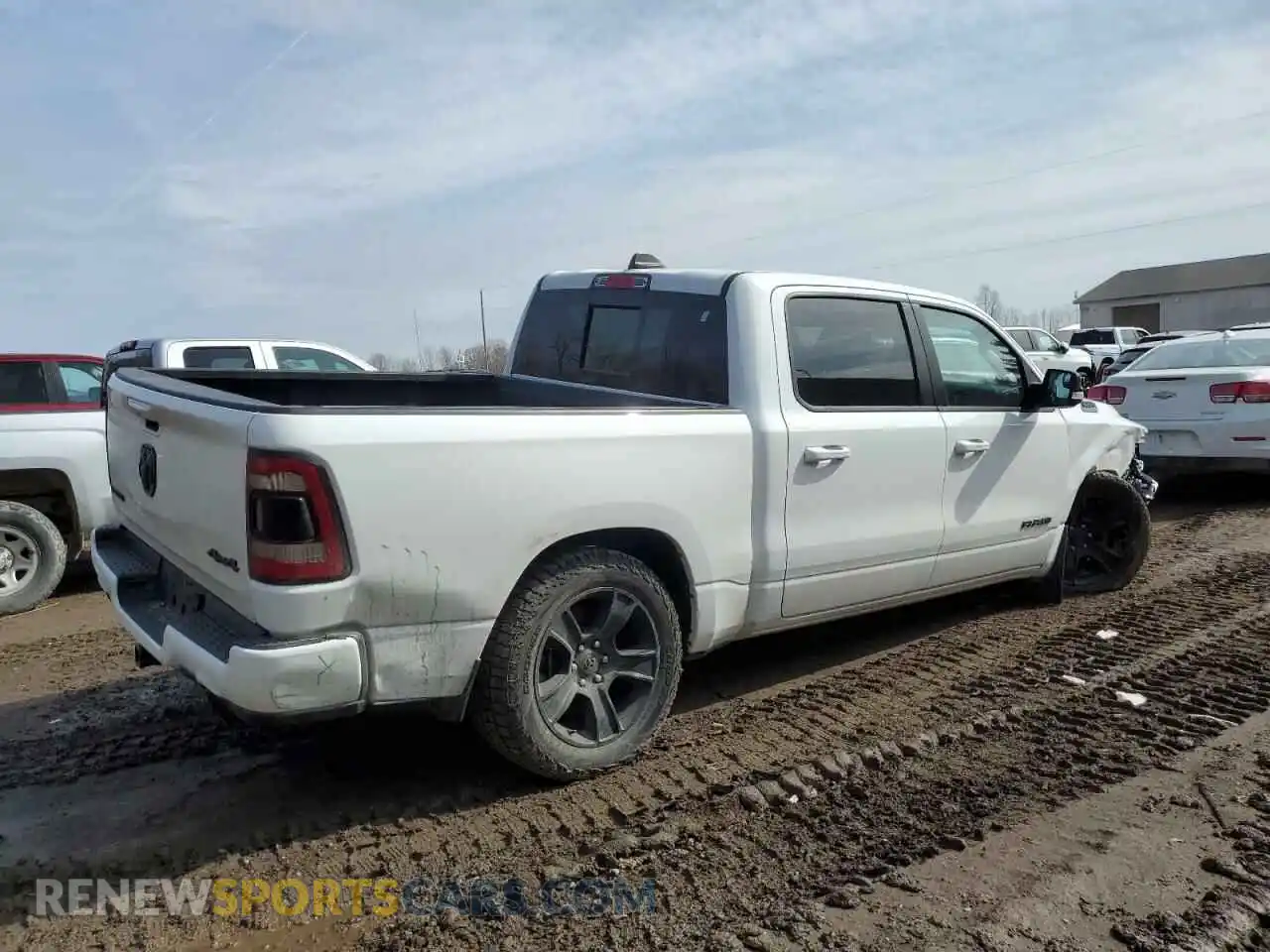 3 fotografías del automóvil dañado 1C6SRFFT6MN656691 RAM 1500 2021