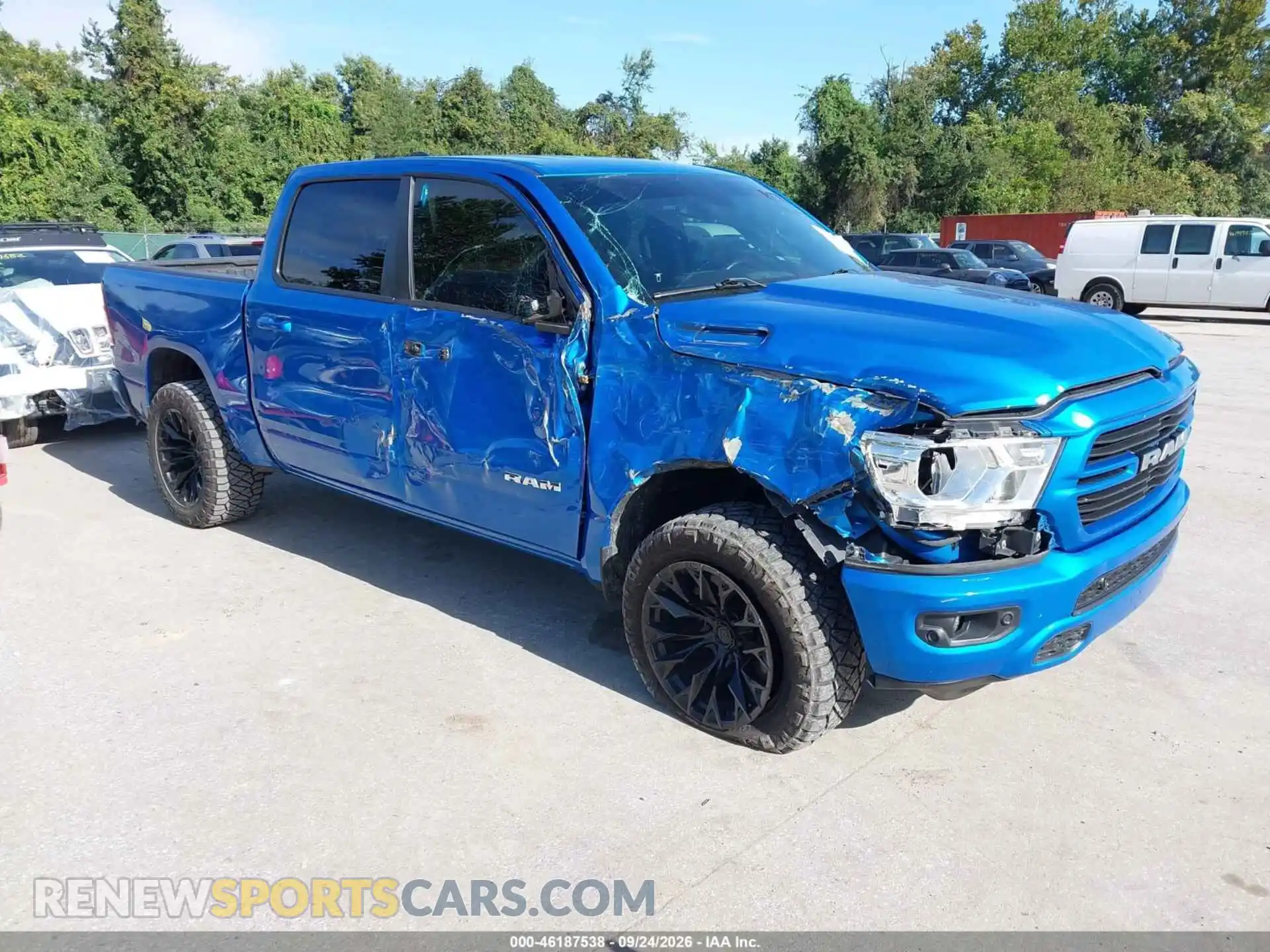 1 Photograph of a damaged car 1C6SRFFTXMN514568 RAM 1500 2021