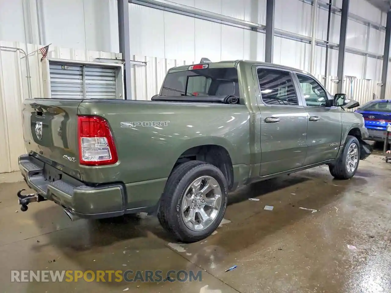 3 fotografías del automóvil dañado 1C6SRFFTXMN695610 RAM 1500 2021