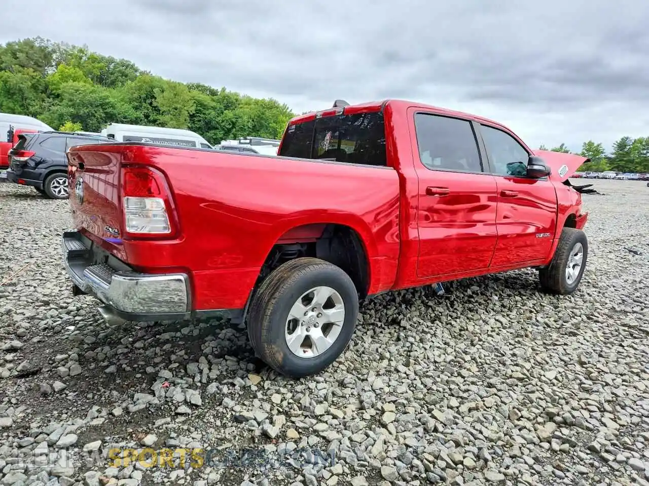 3 fotografías del automóvil dañado 1C6SRFFTXMN701910 RAM 1500 2021