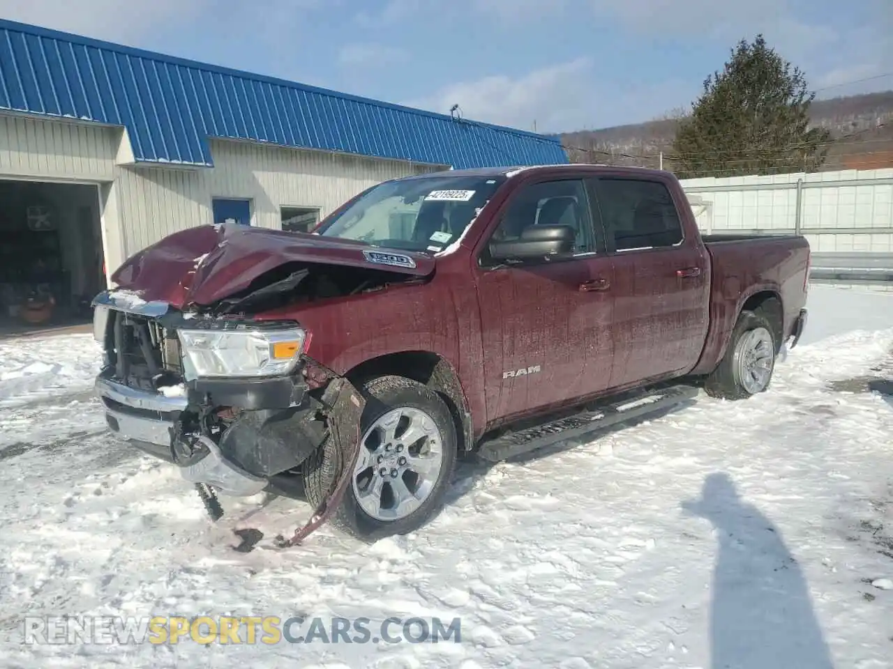 1 Photograph of a damaged car 1C6SRFFTXMN797148 RAM 1500 2021