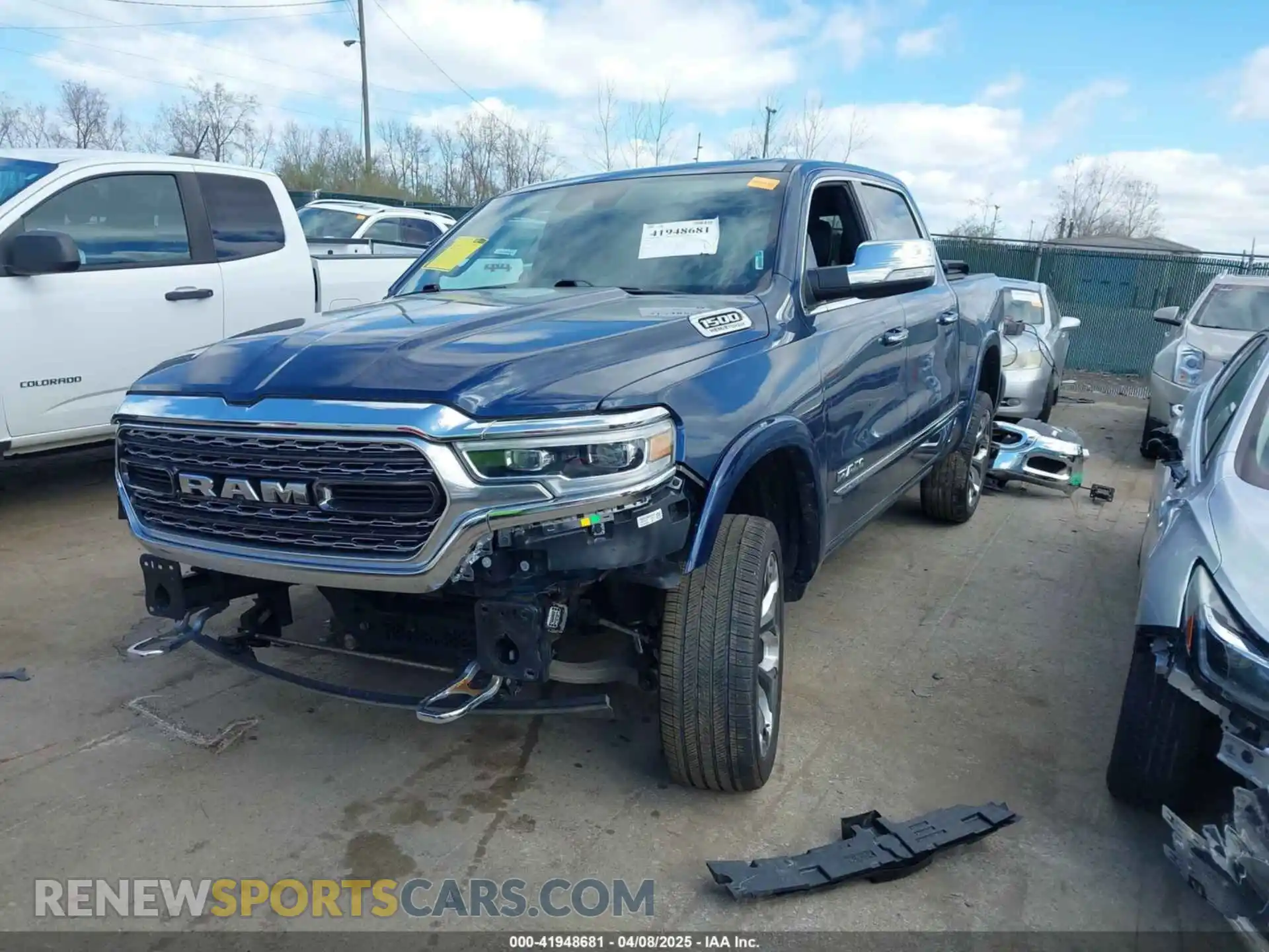 2 Photograph of a damaged car 1C6SRFHT1MN578723 RAM 1500 2021