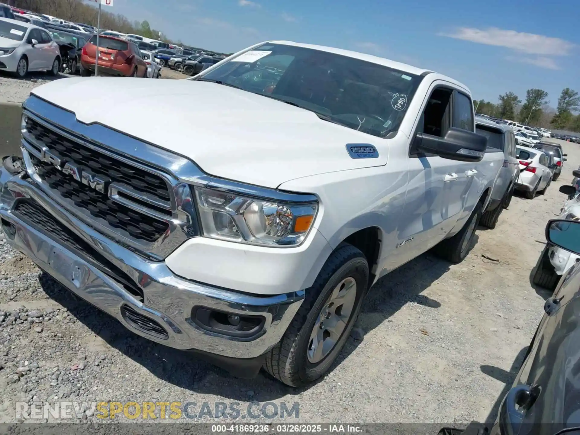 2 Photograph of a damaged car 1C6RREBG1NN290805 RAM 1500 2022