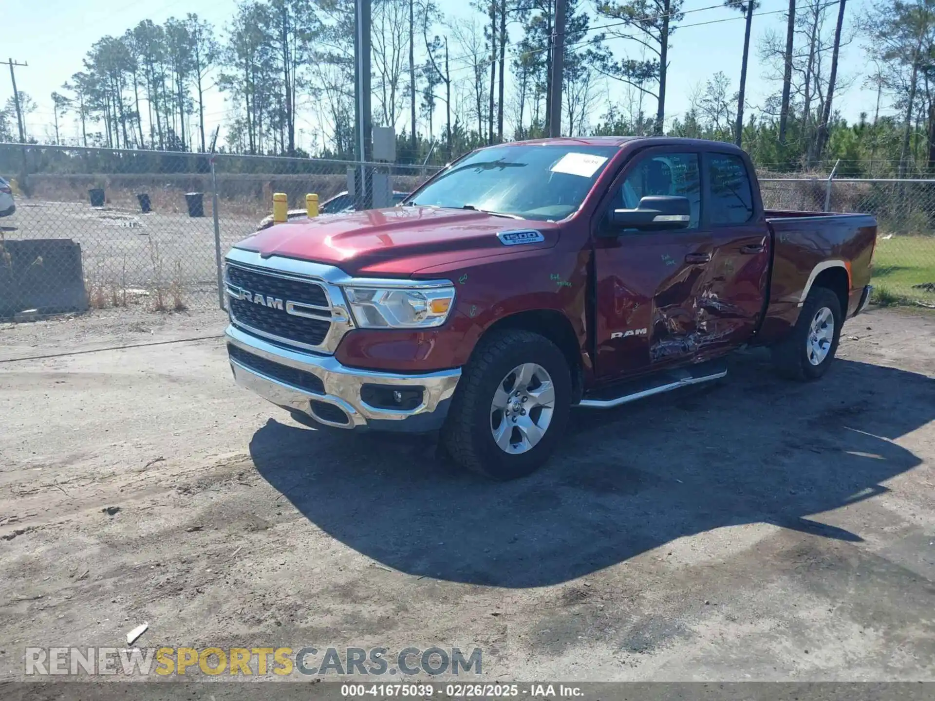 2 Photograph of a damaged car 1C6RREBG2NN329109 RAM 1500 2022