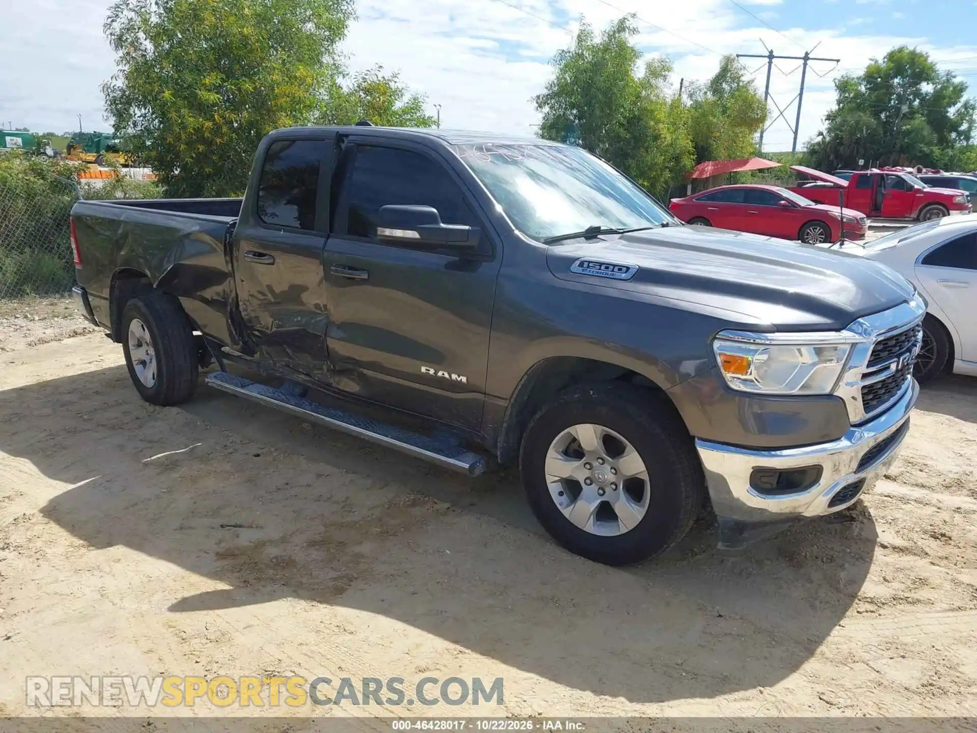 1 Photograph of a damaged car 1C6RREBG9NN291037 RAM 1500 2022