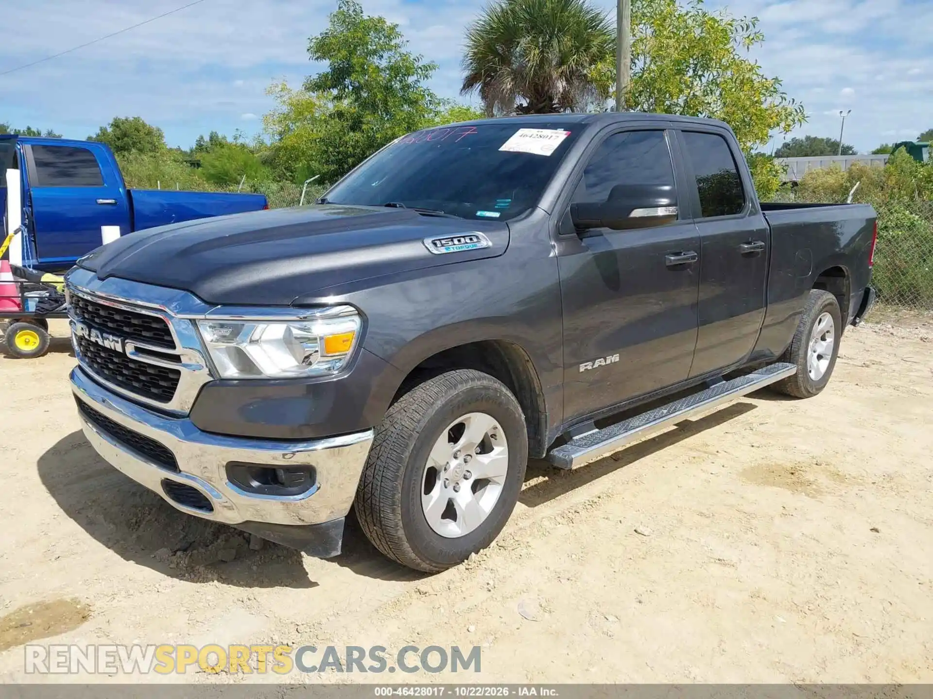 2 Photograph of a damaged car 1C6RREBG9NN291037 RAM 1500 2022