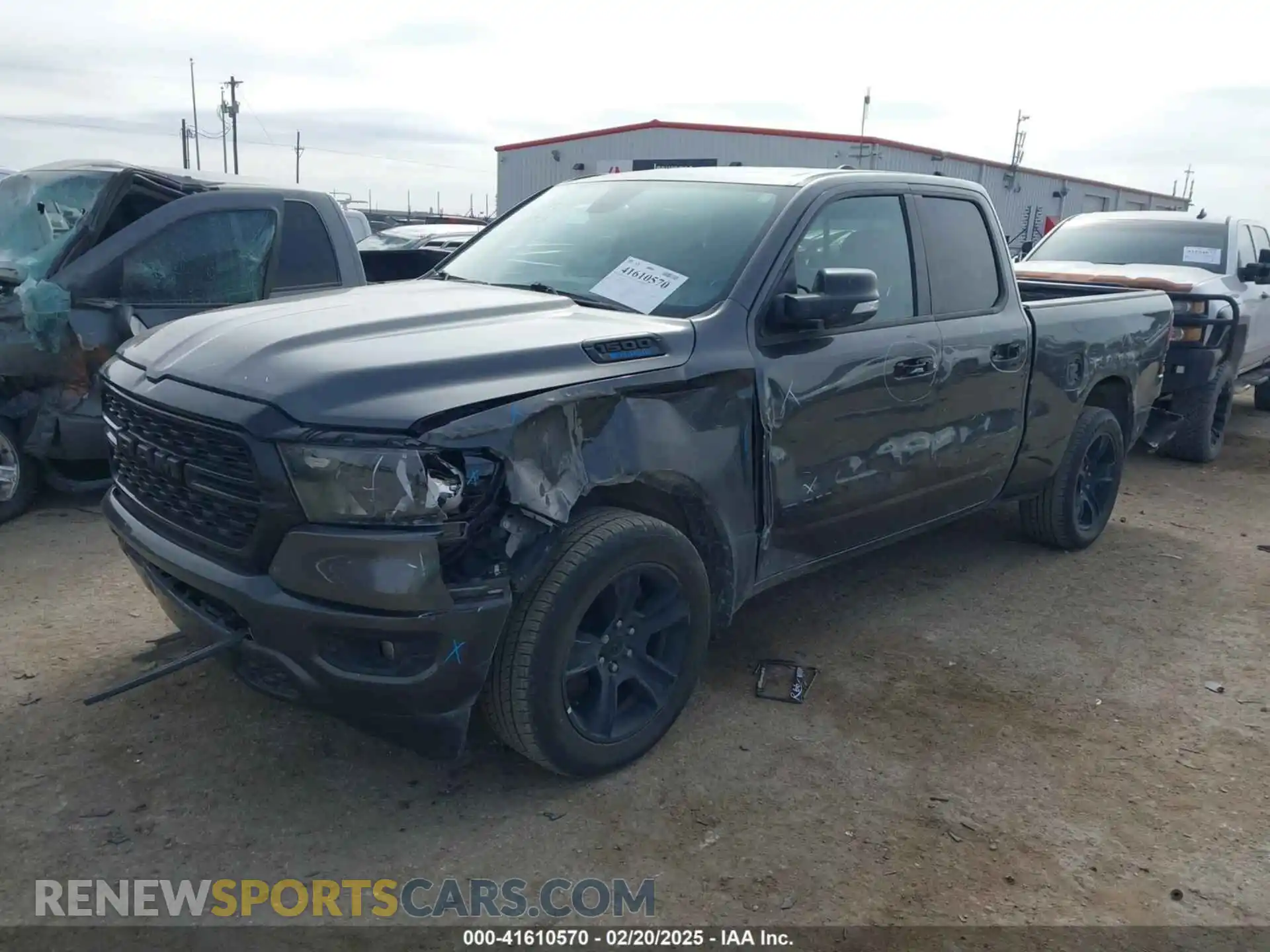 2 Photograph of a damaged car 1C6RREBGXNN254532 RAM 1500 2022