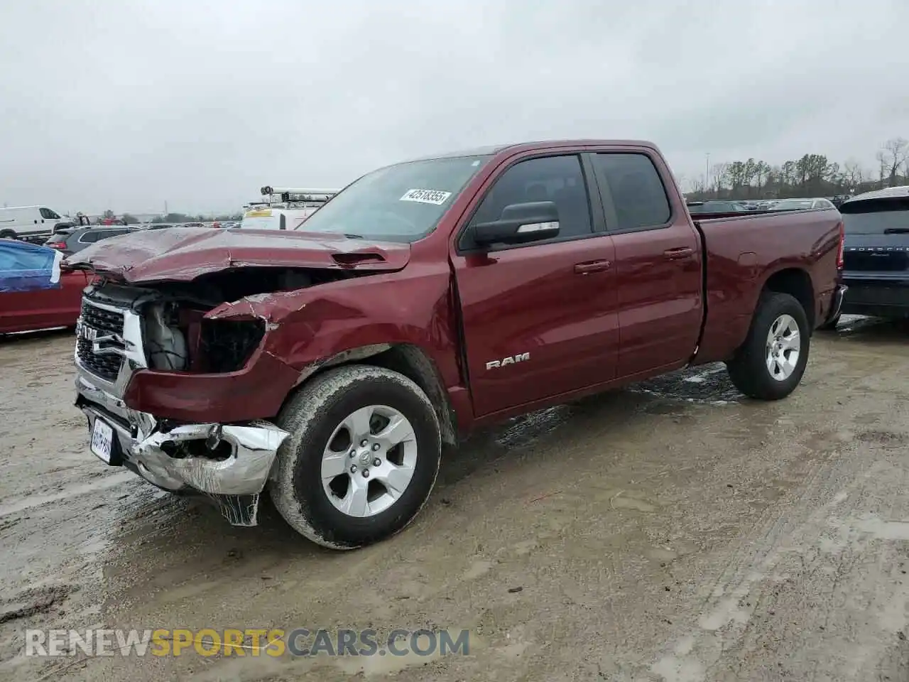 1 Photograph of a damaged car 1C6RREBT2NN158147 RAM 1500 2022