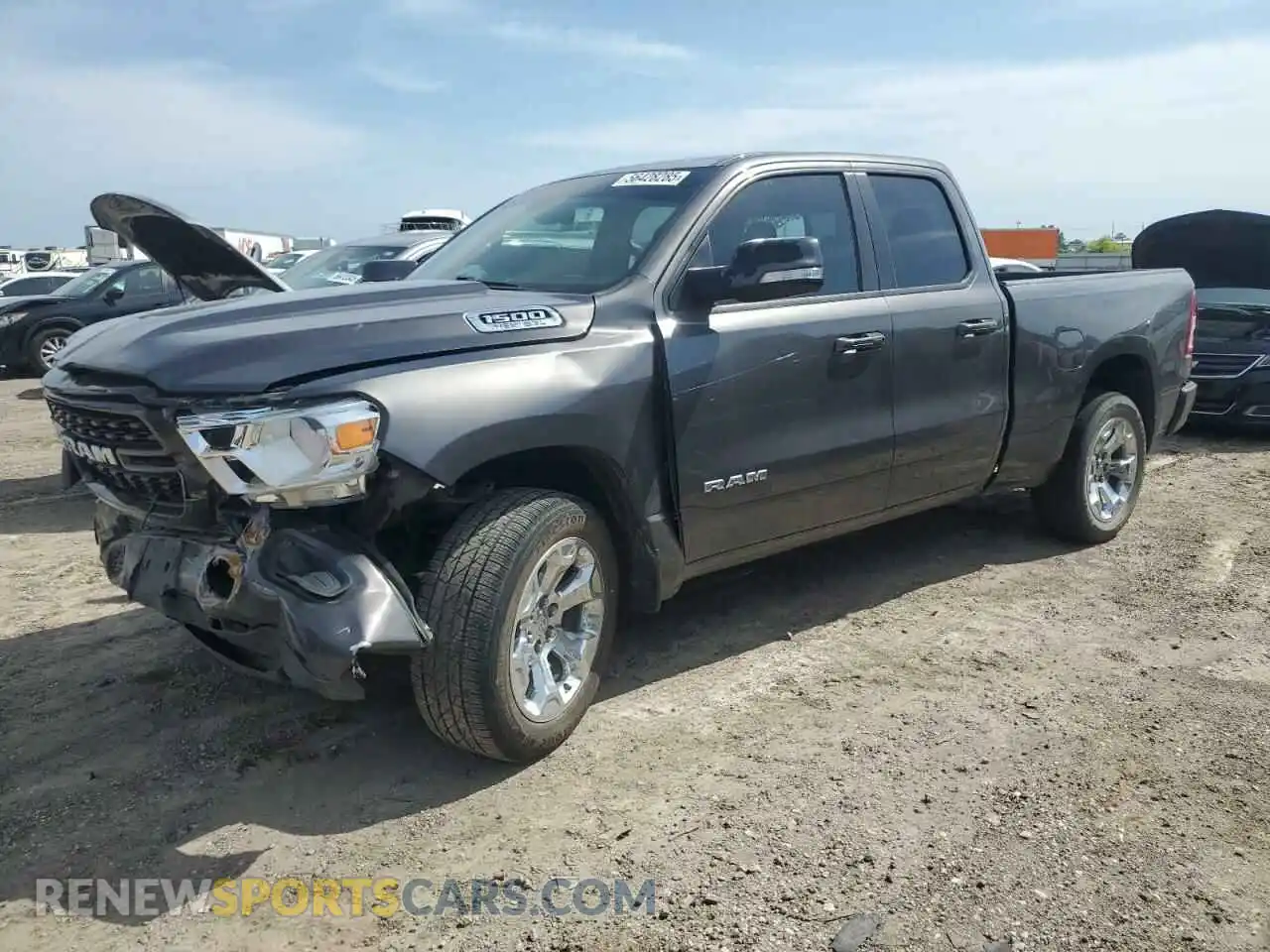 1 Photograph of a damaged car 1C6RREBT5NN201329 RAM 1500 2022