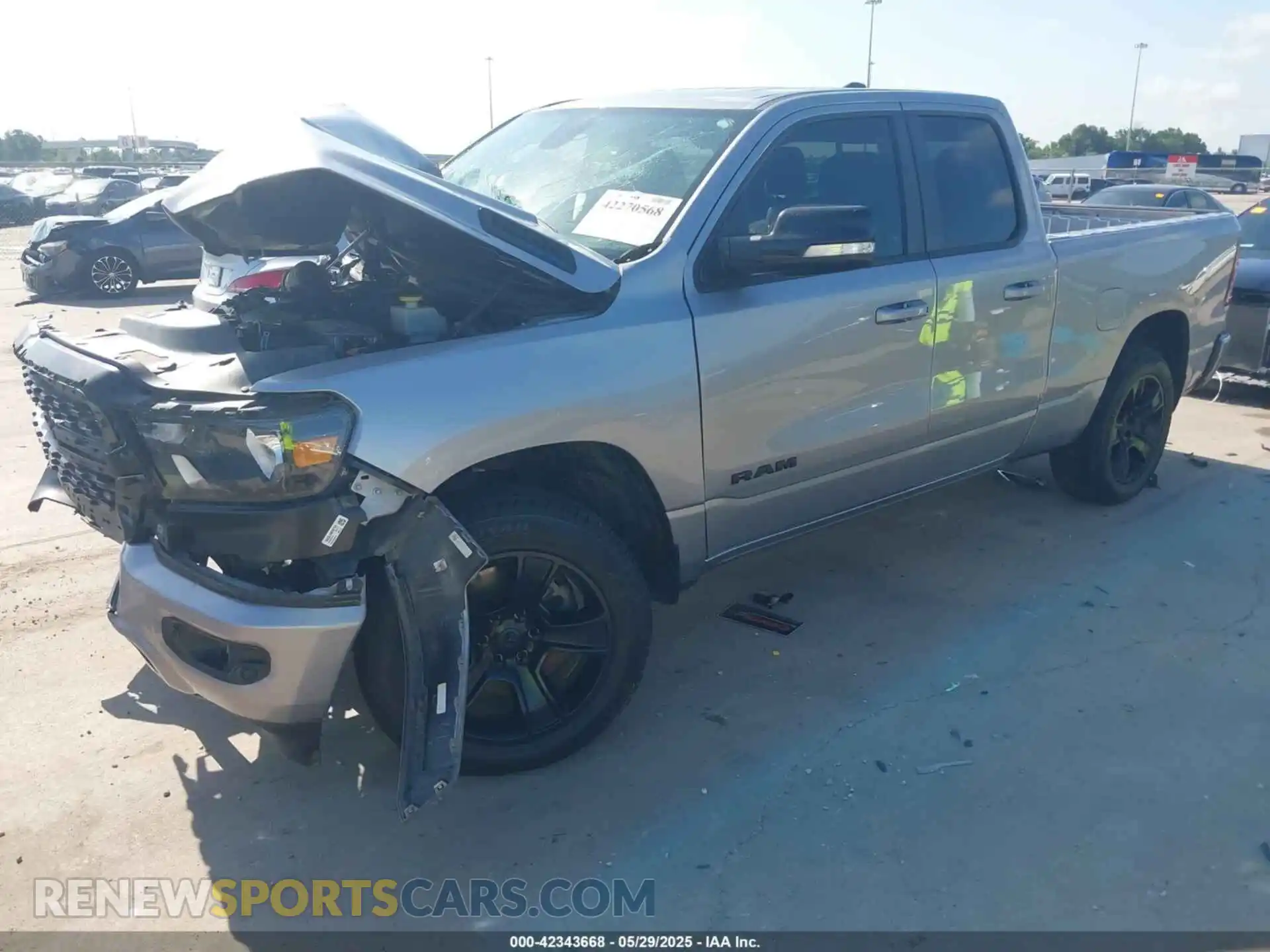 2 Photograph of a damaged car 1C6RREBT7NN399119 RAM 1500 2022