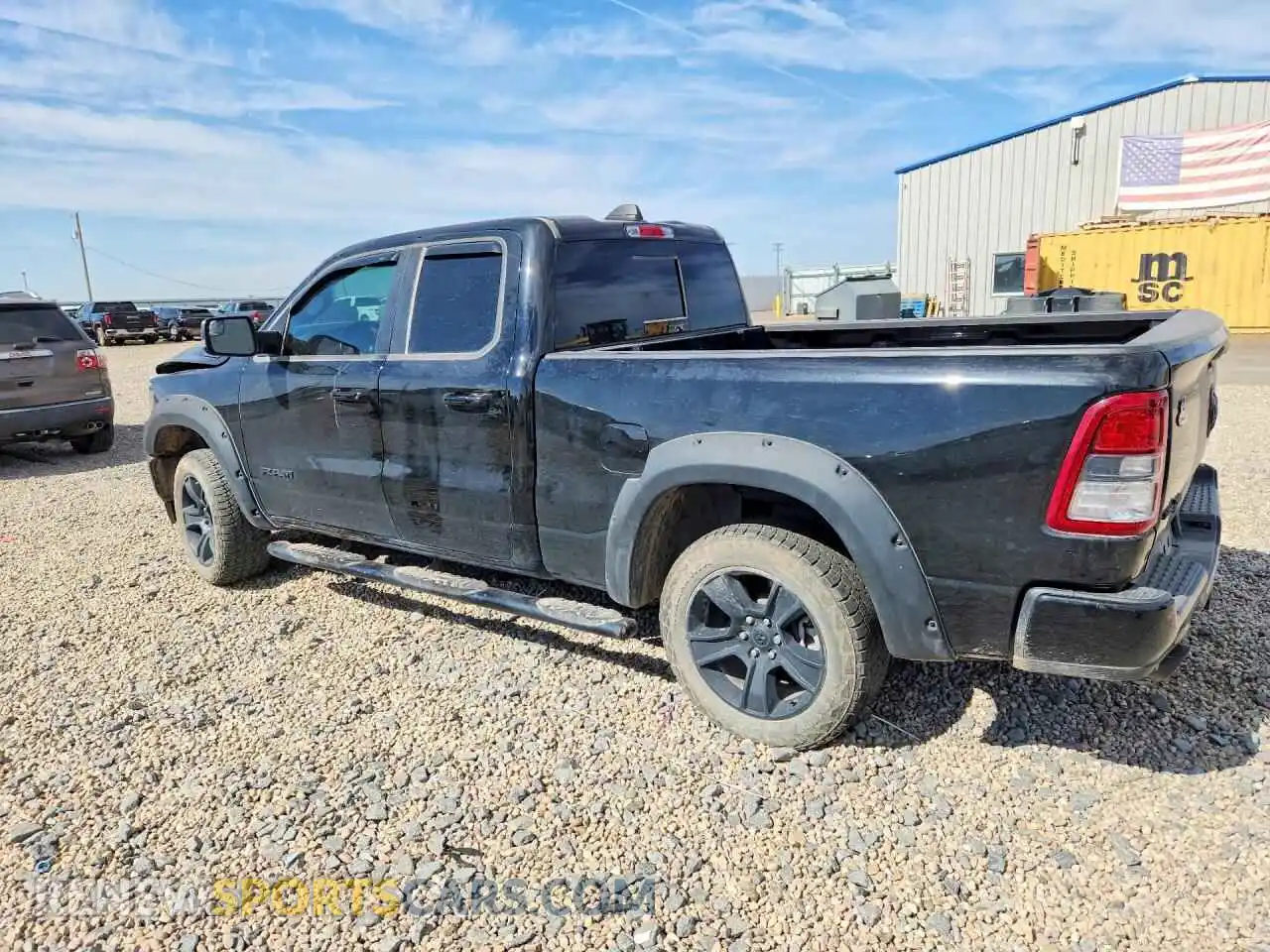 2 Photograph of a damaged car 1C6RREBT8NN157424 RAM 1500 2022