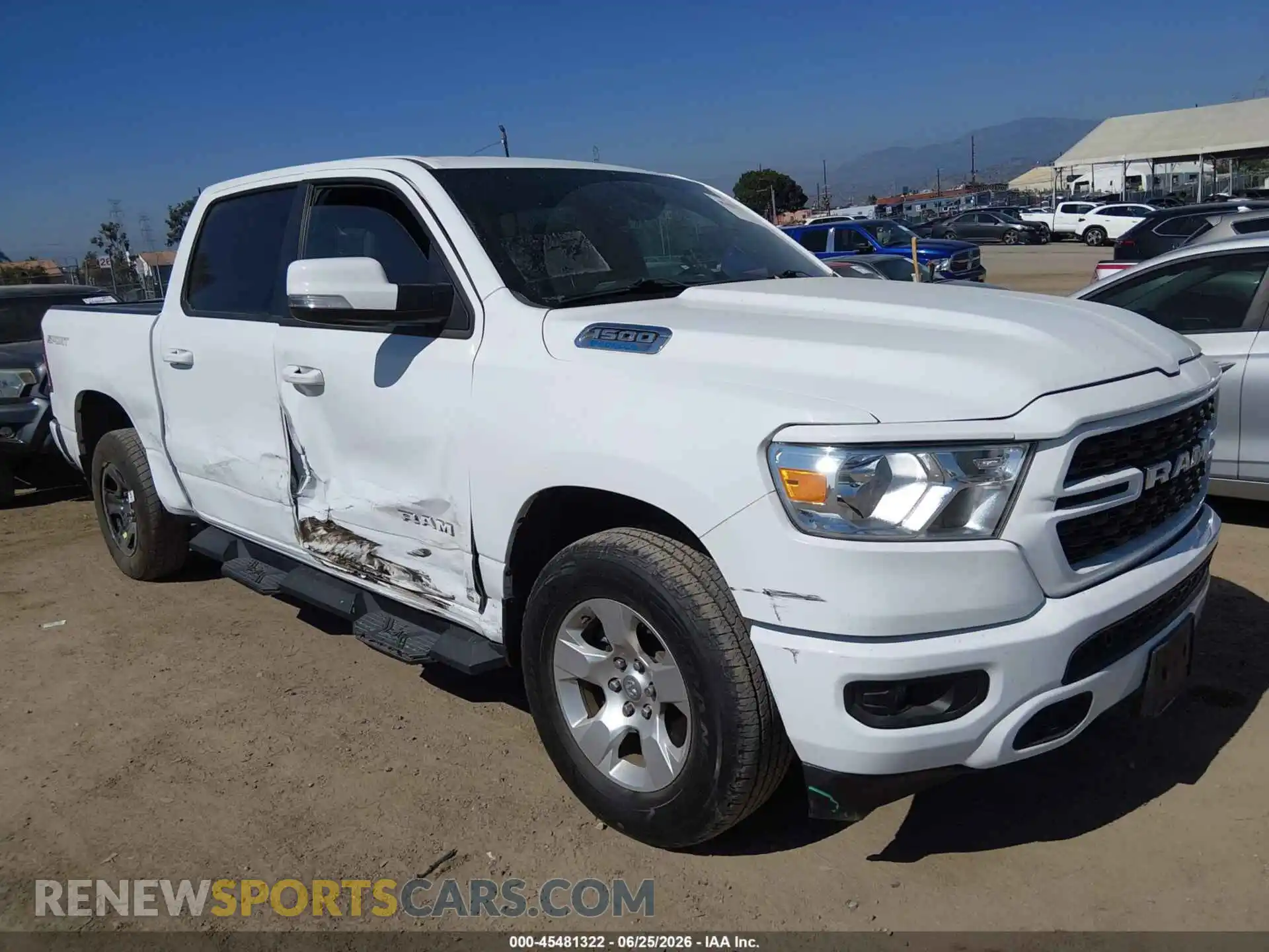 1 Photograph of a damaged car 1C6RREFG0NN337123 RAM 1500 2022