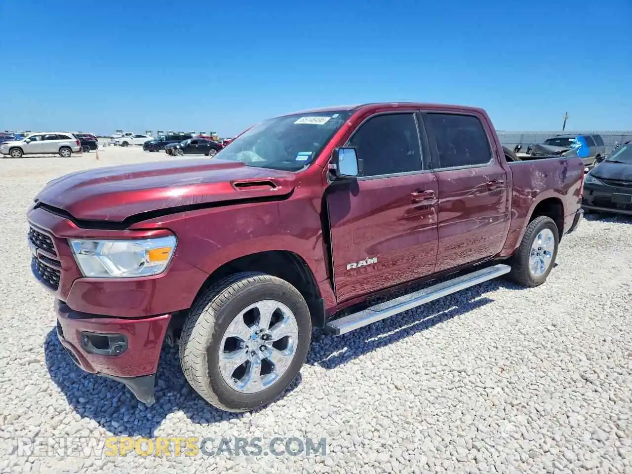1 Photograph of a damaged car 1C6RREFT2NN218325 RAM 1500 2022
